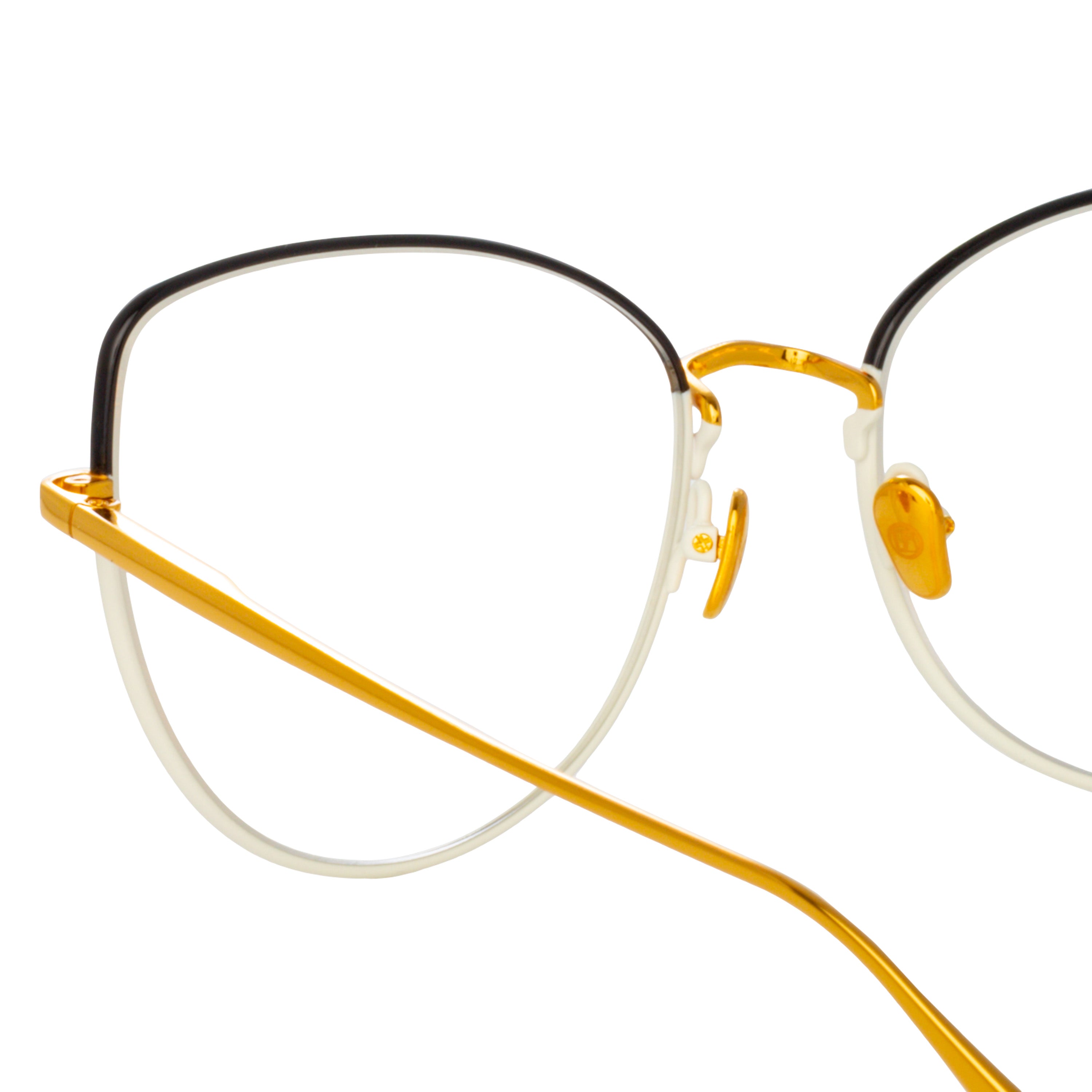Eloise Optical Frame in Black and Yellow Gold