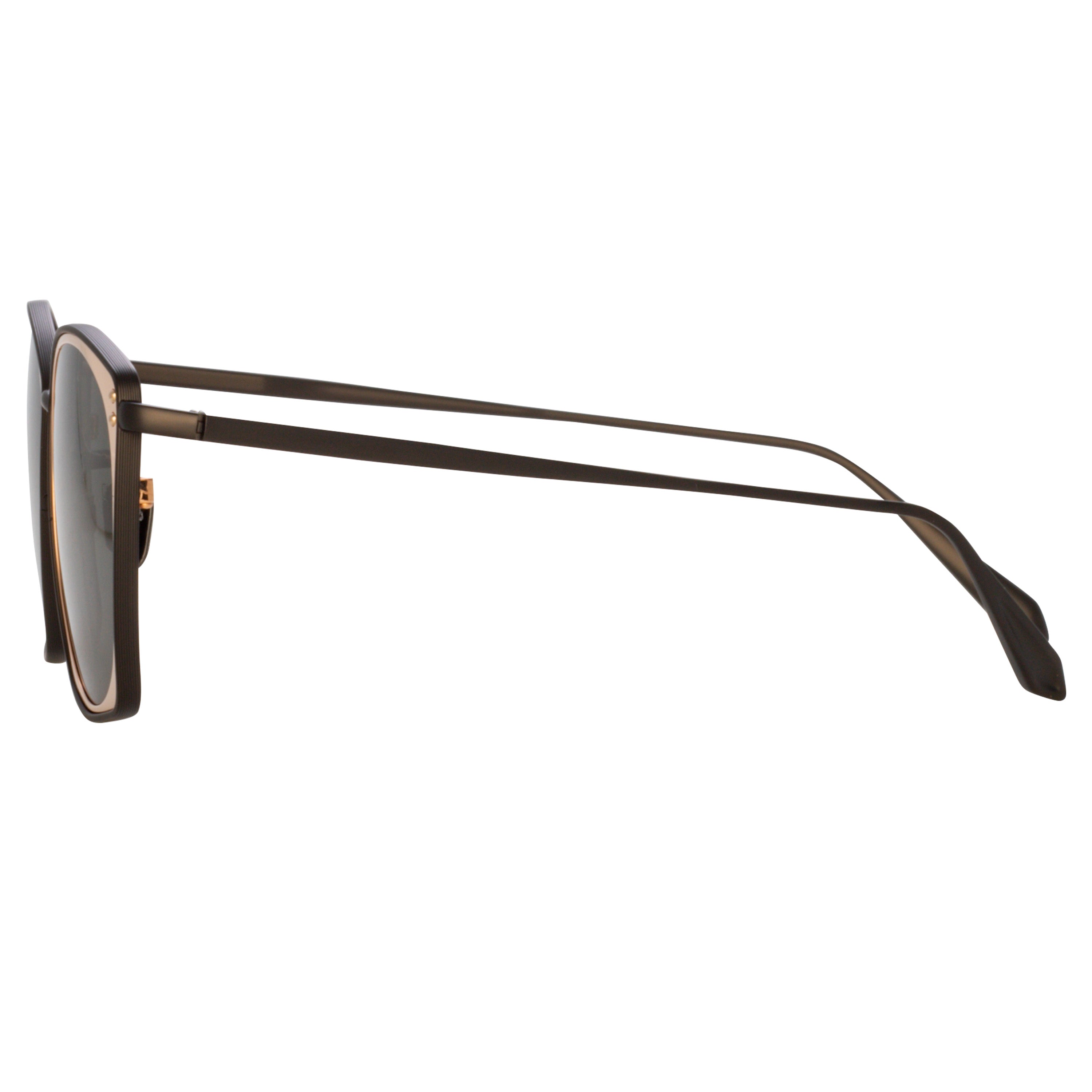 Men's Milo Square Sunglasses in Nickel and Rose Gold