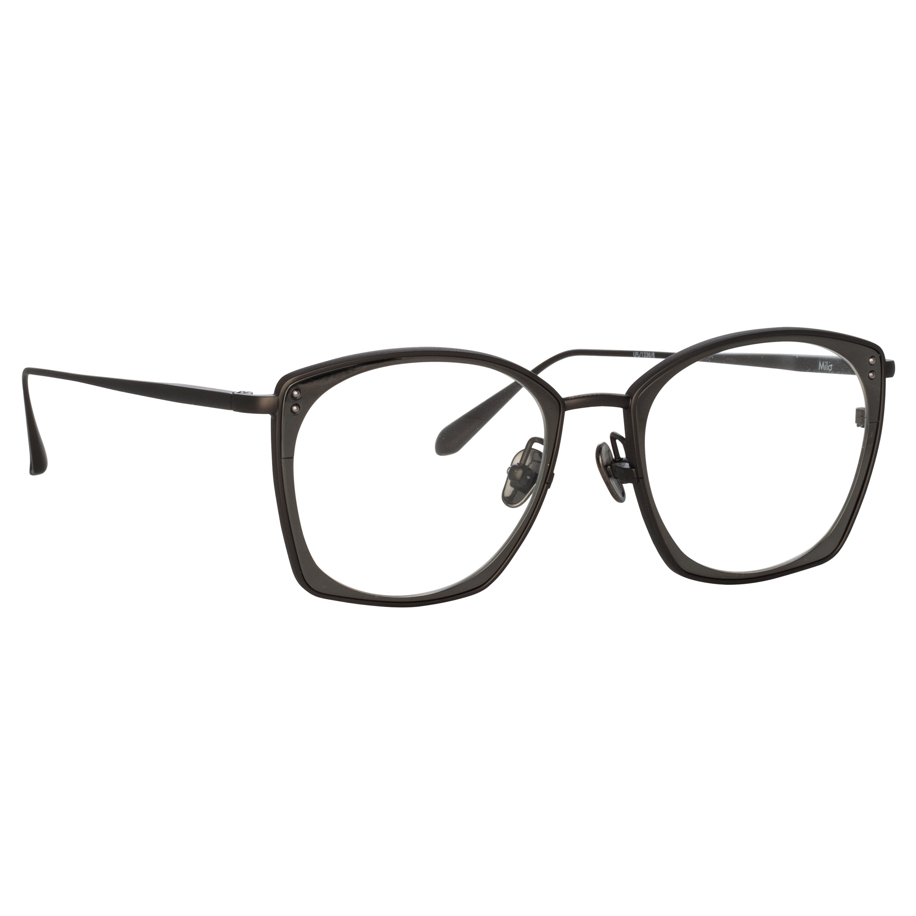 Milo Square Optical Frame in Matt Nickel