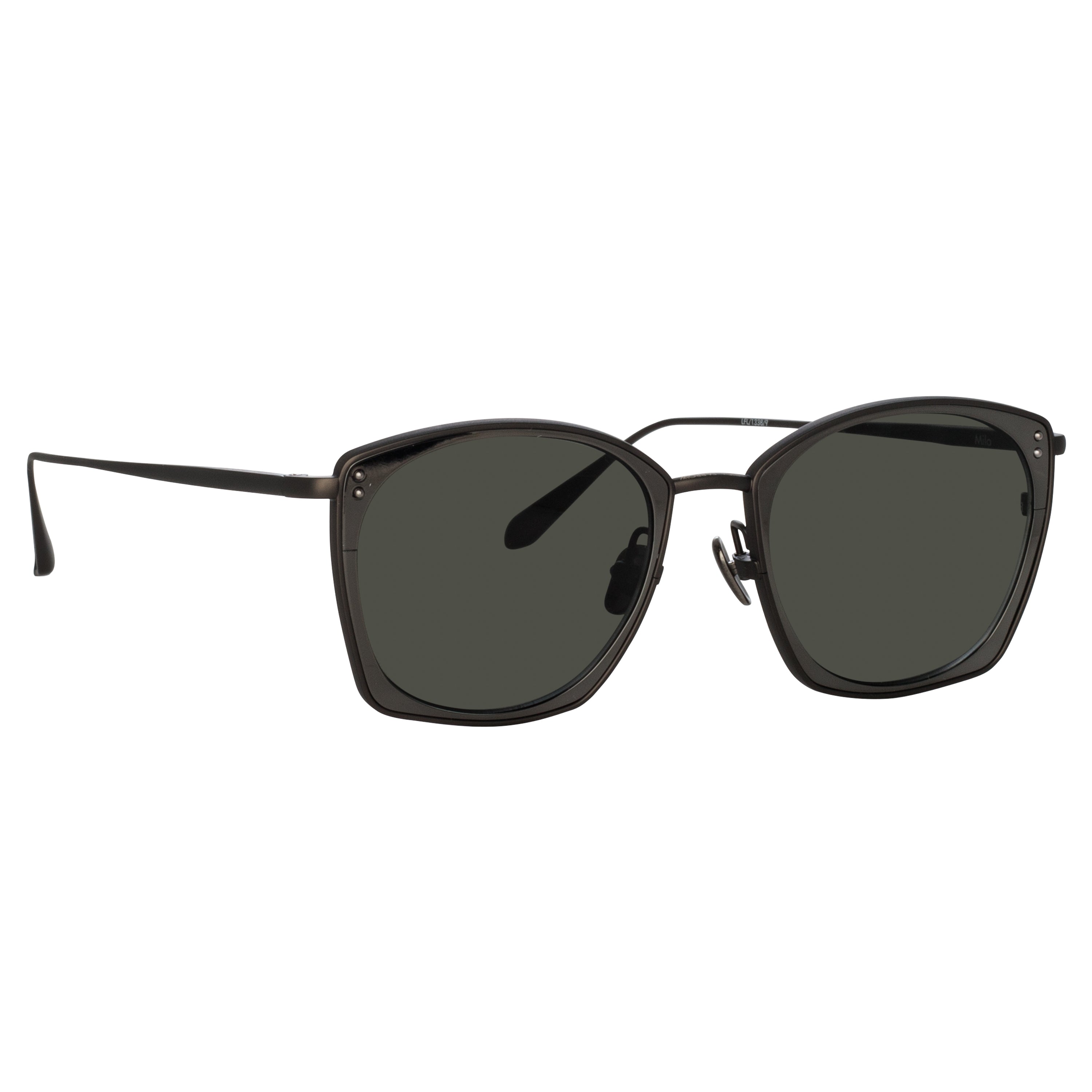 Milo Square Sunglasses in Matt Nickel