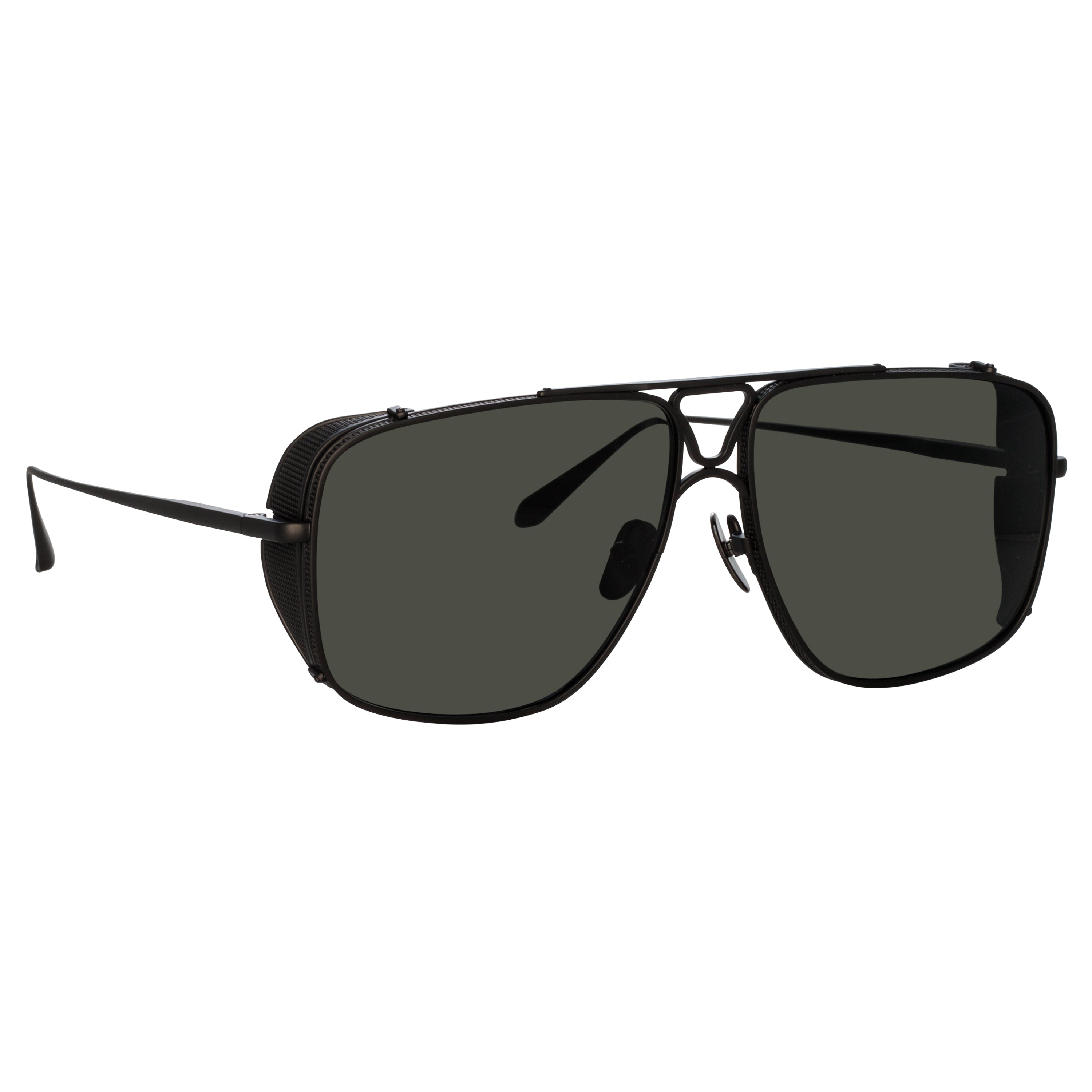 Enzo Sunglasses in Matt Nickel and Grey