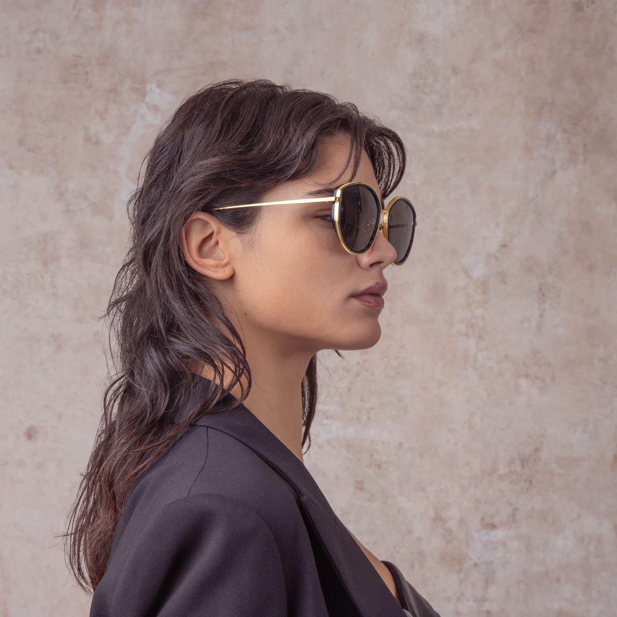 Samara Sunglasses in Yellow Gold