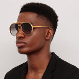 Men's Francisco Sunglasses in Yellow Gold