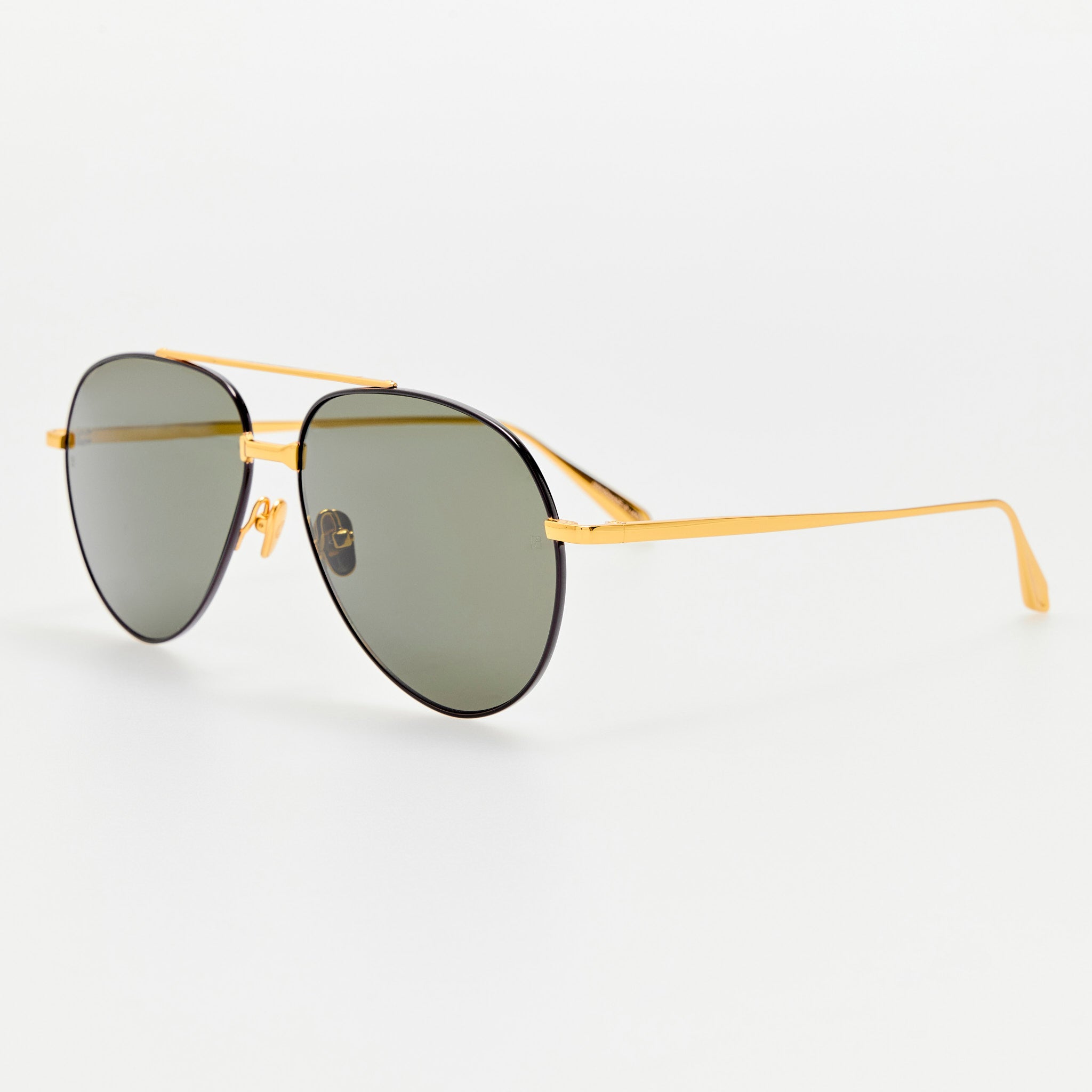 Marcelo Sunglasses in 22K Gold and Grey