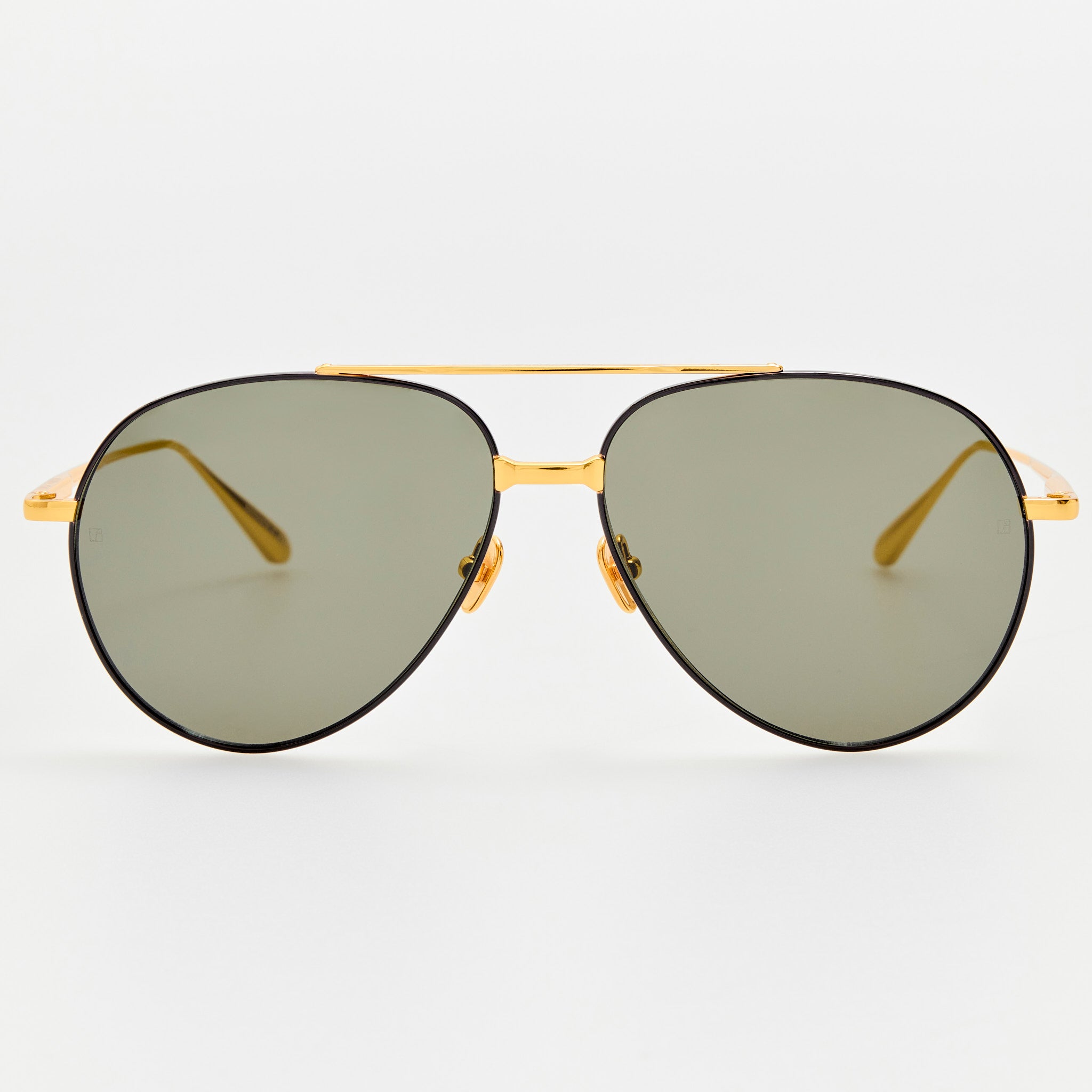 Marcelo Sunglasses in 22K Gold and Grey
