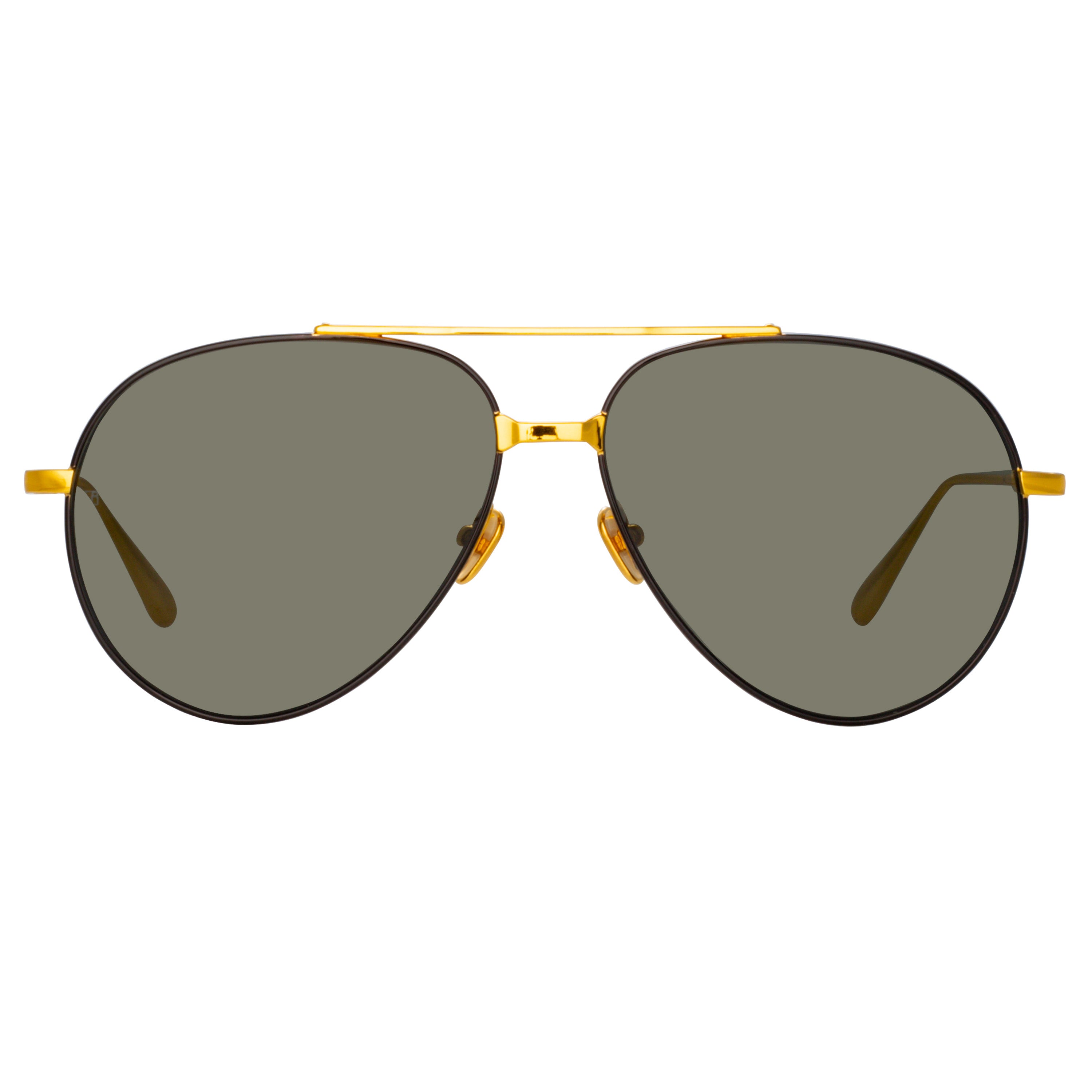 Men's Marcelo Sunglasses in Black and Yellow Gold