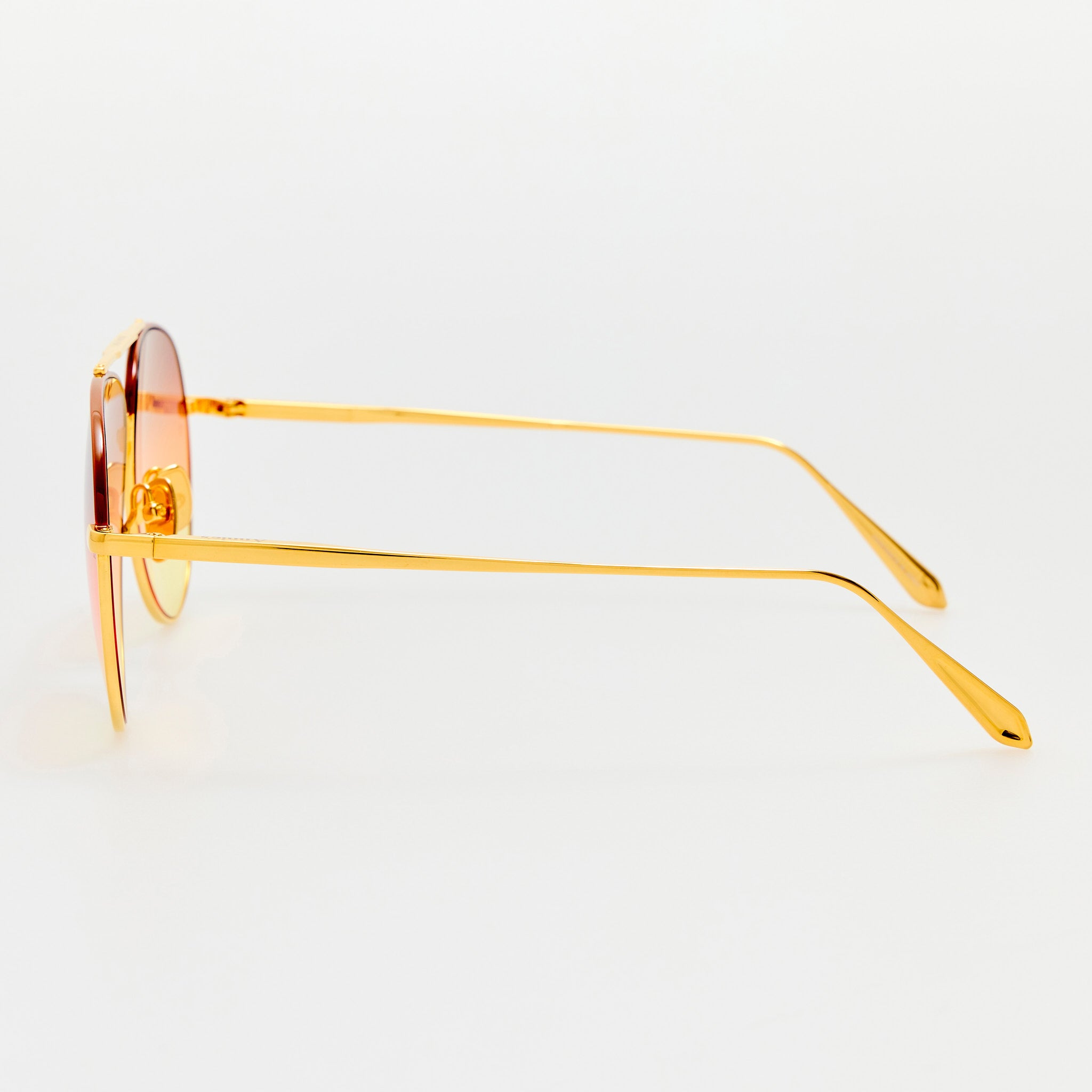 Marcelo Sunglasses in 22K Gold and Sunset Gradient