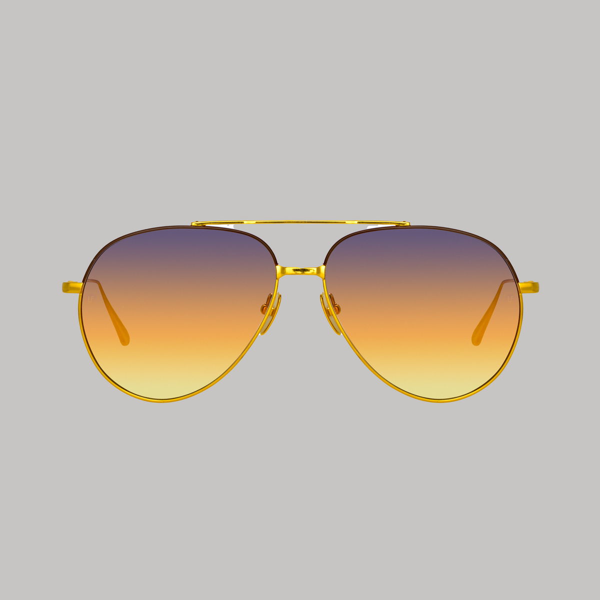 Marcelo Sunglasses in Yellow Gold by LINDA FARROW