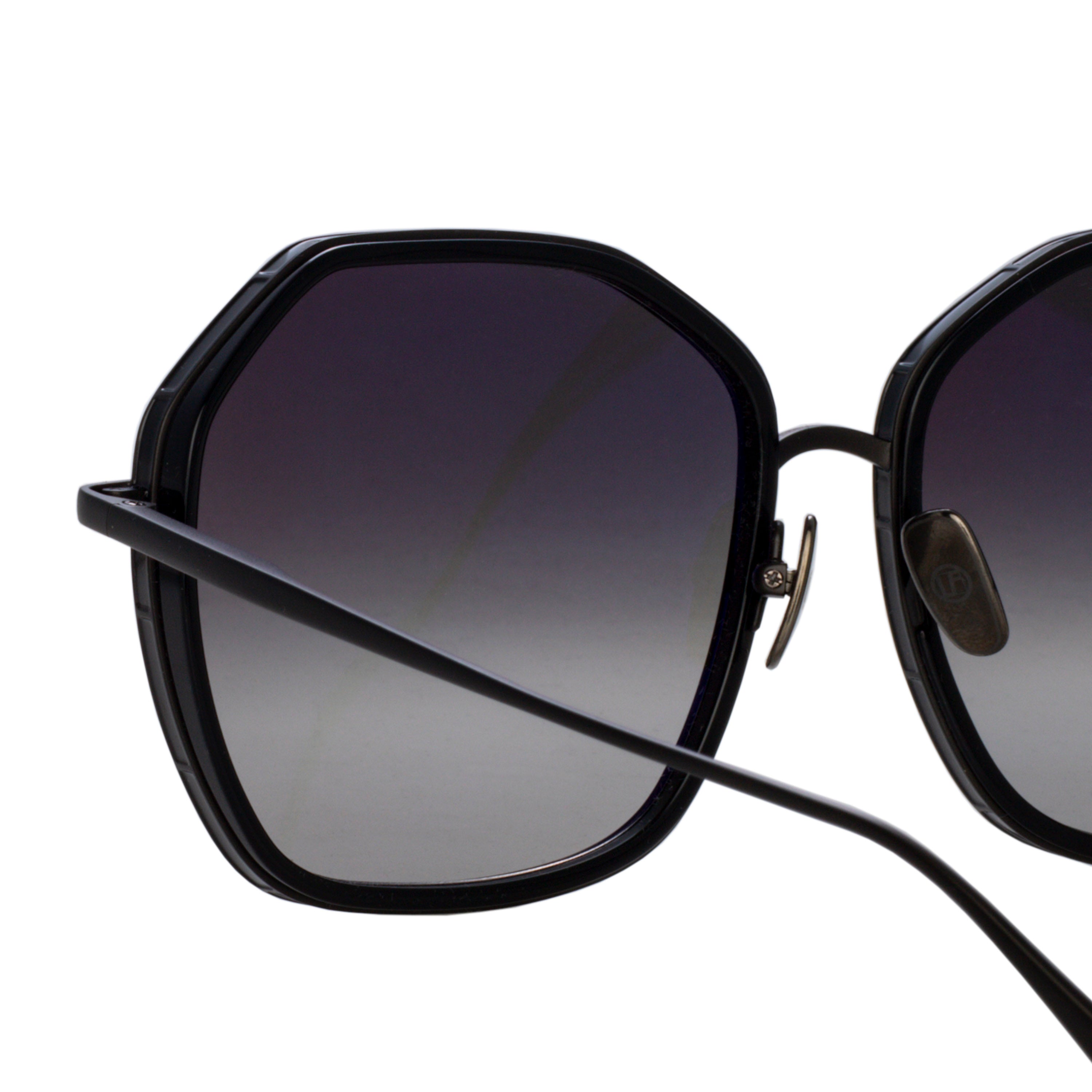 Rowe Oversize Sunglasses in Matt Nickel