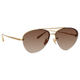 Men's Edano Sunglasses in Yellow Gold