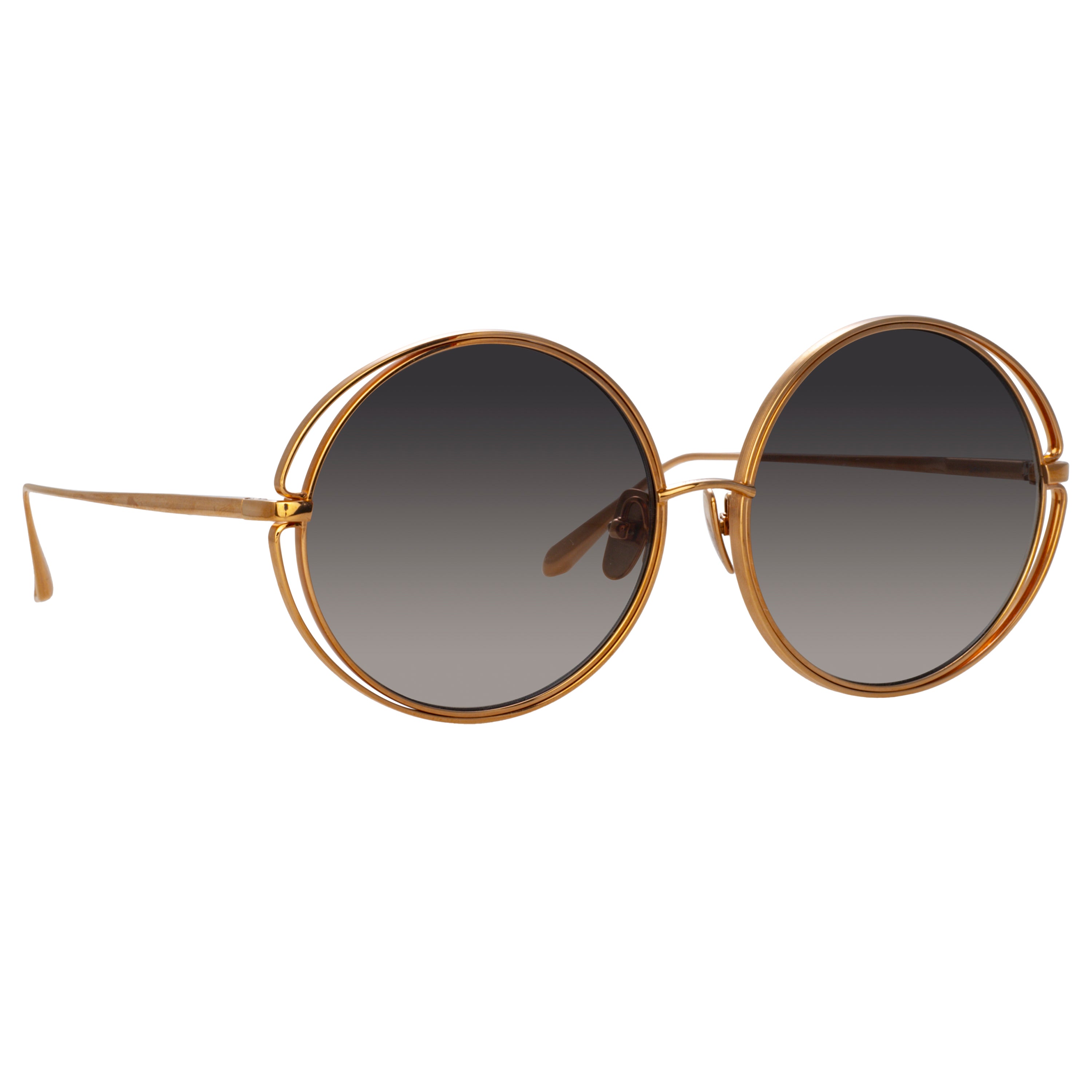 Selene Round Sunglasses in Rose Gold