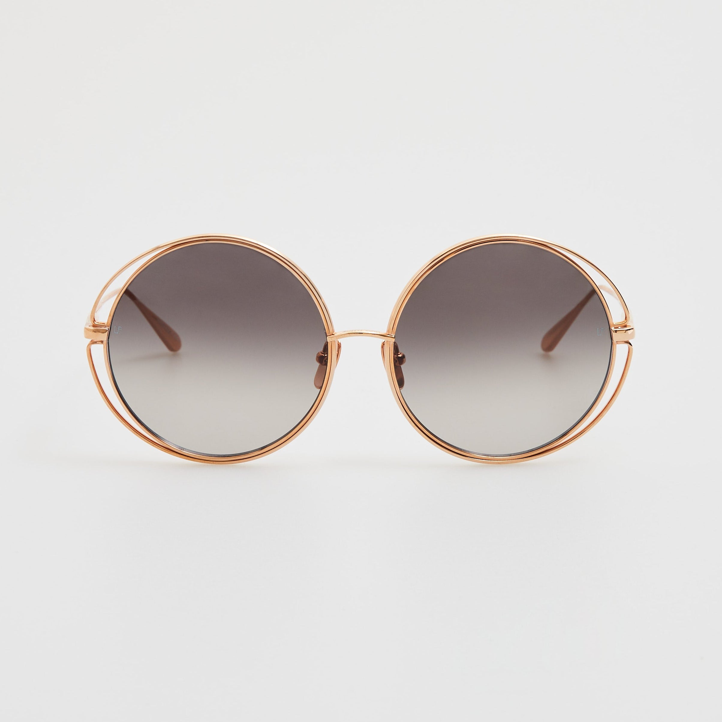 Selene Round Sunglasses in 18K Rose Gold