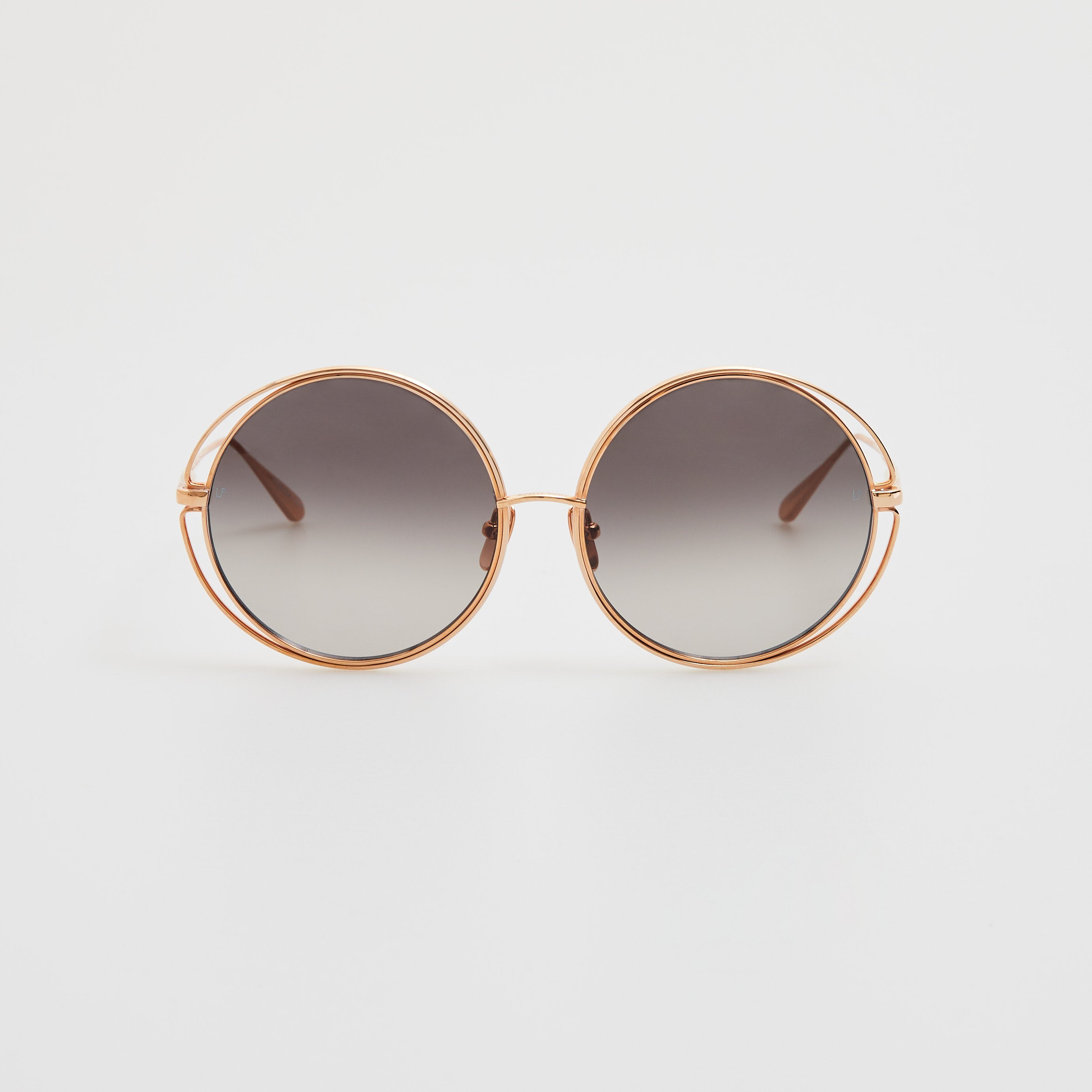 Selene Round Sunglasses in Rose Gold