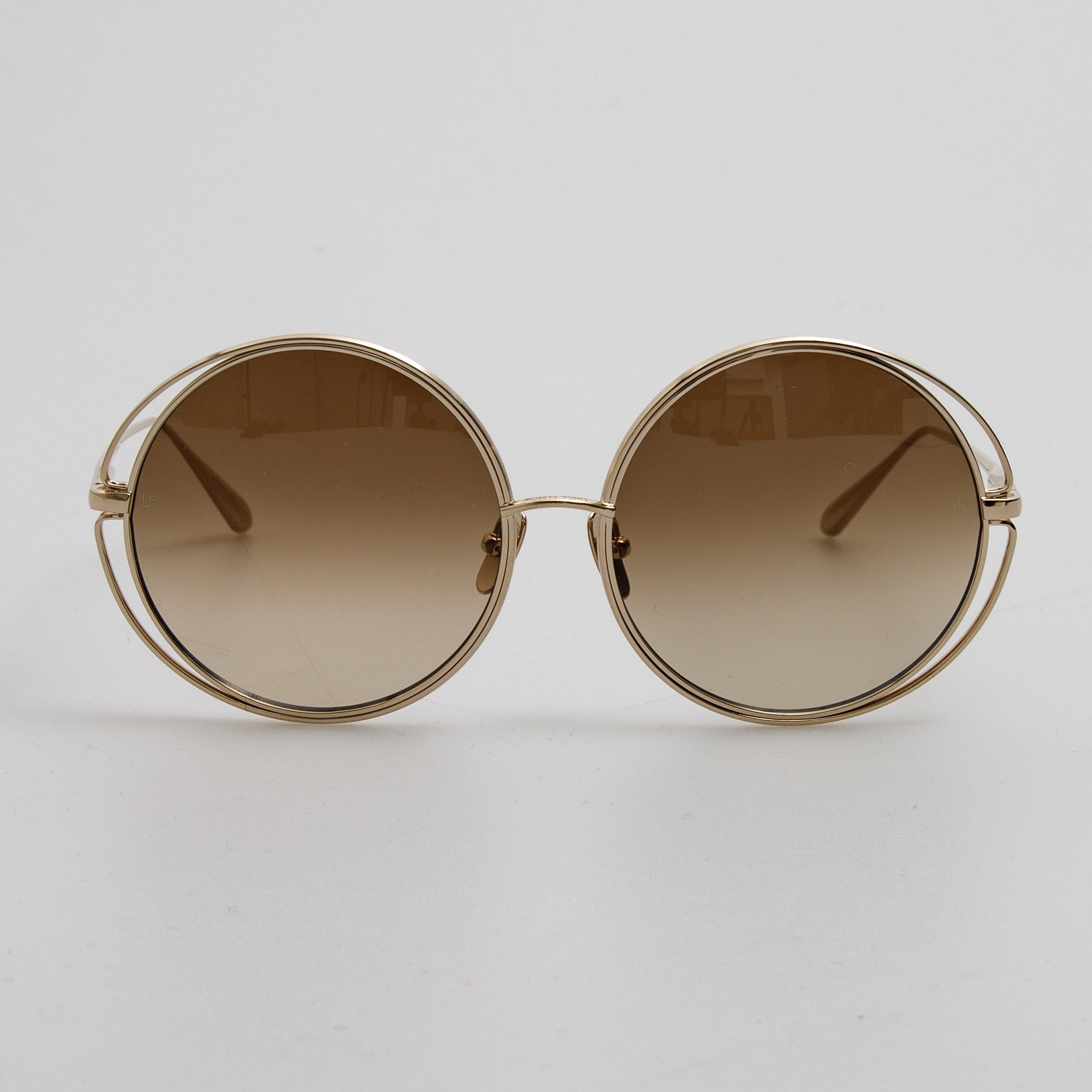 Selene Round Sunglasses in Gradient Mocha