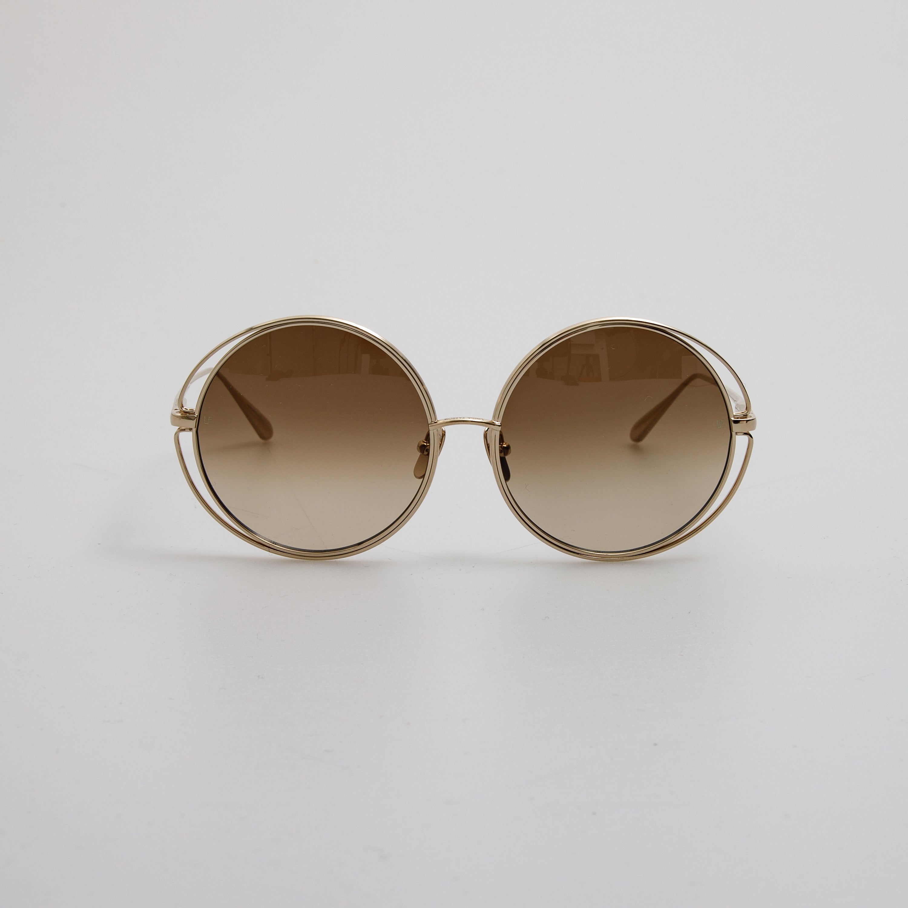 Selene Round Sunglasses in Gradient Mocha