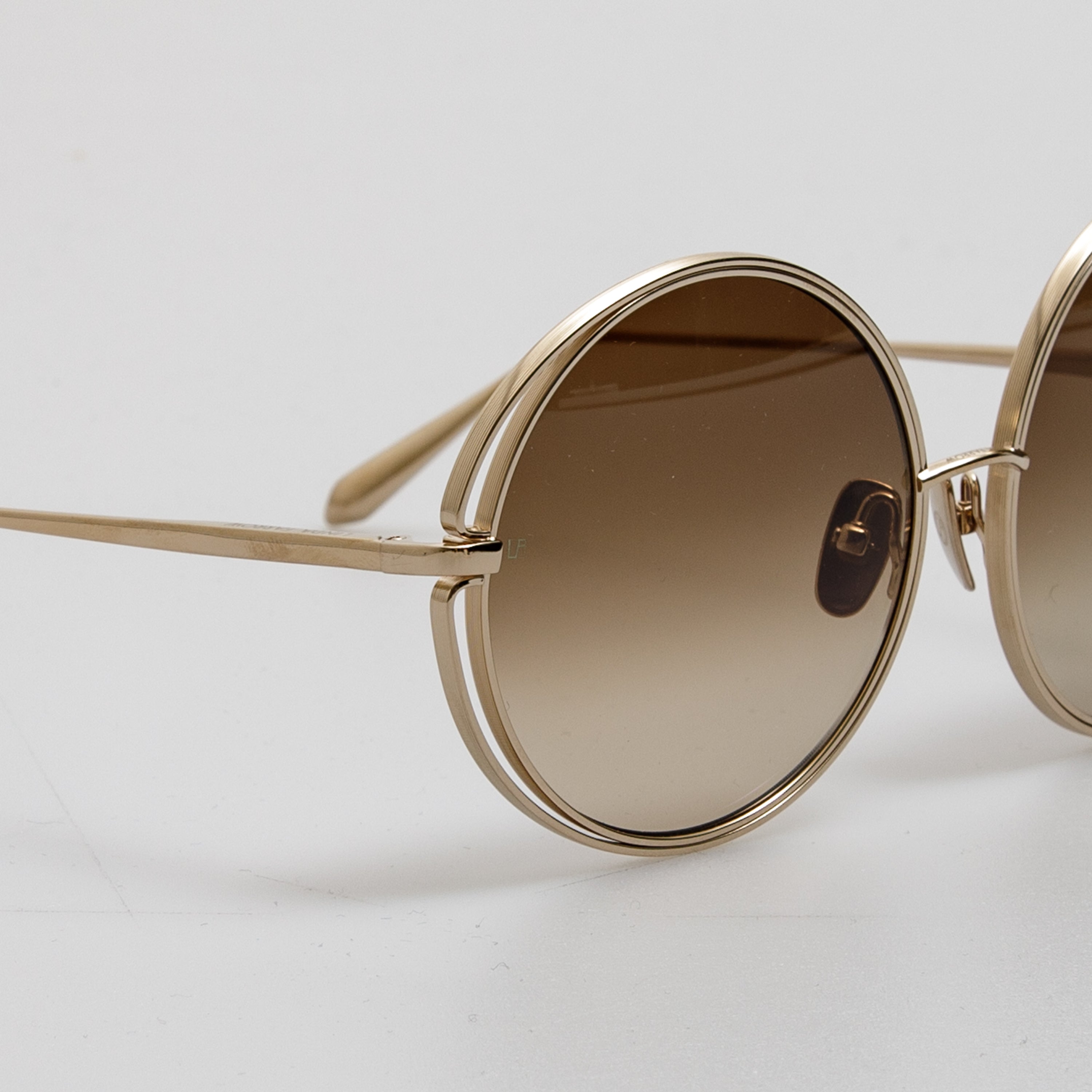 Selene Round Sunglasses in Gradient Mocha