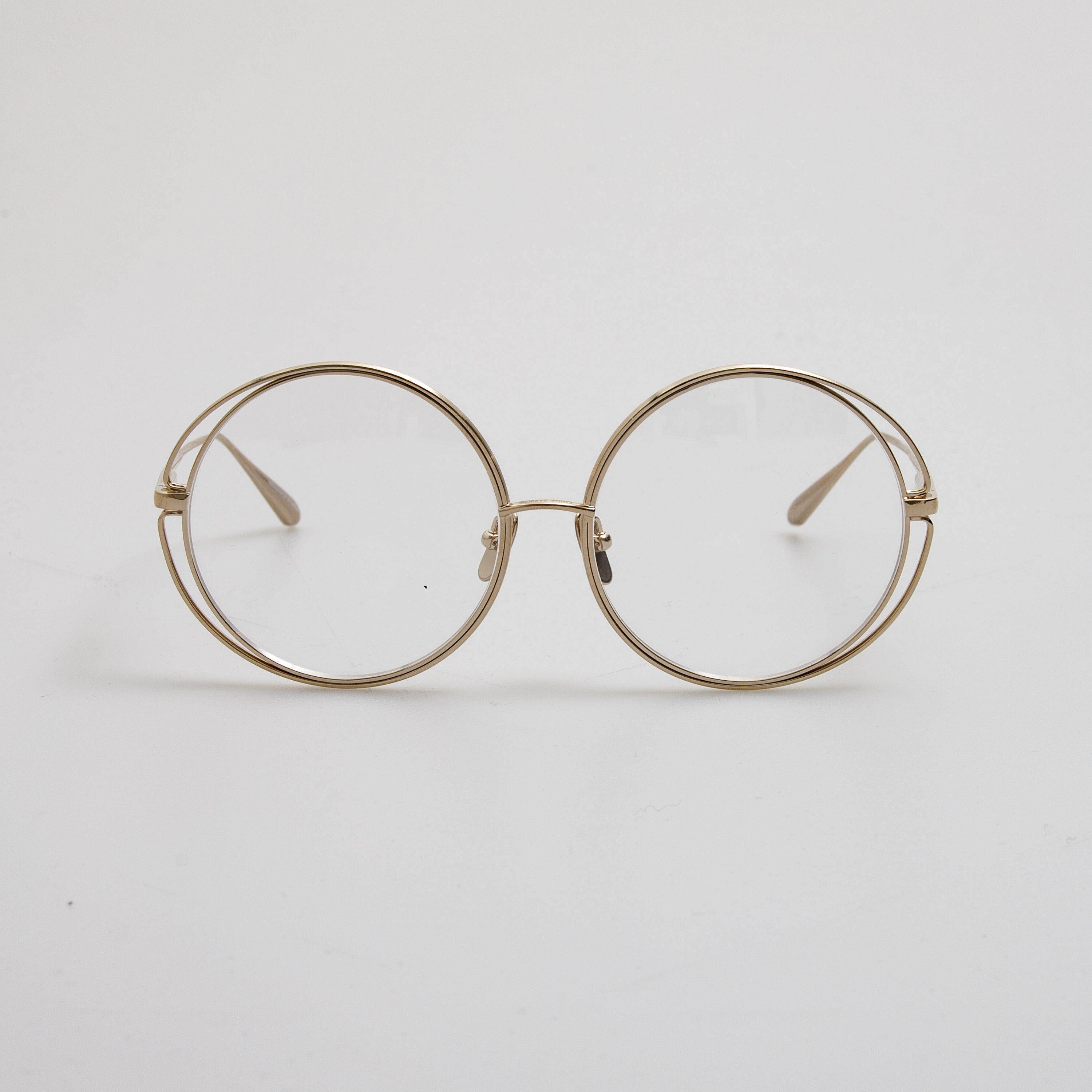 Selene Round Optical Frame in Light Gold