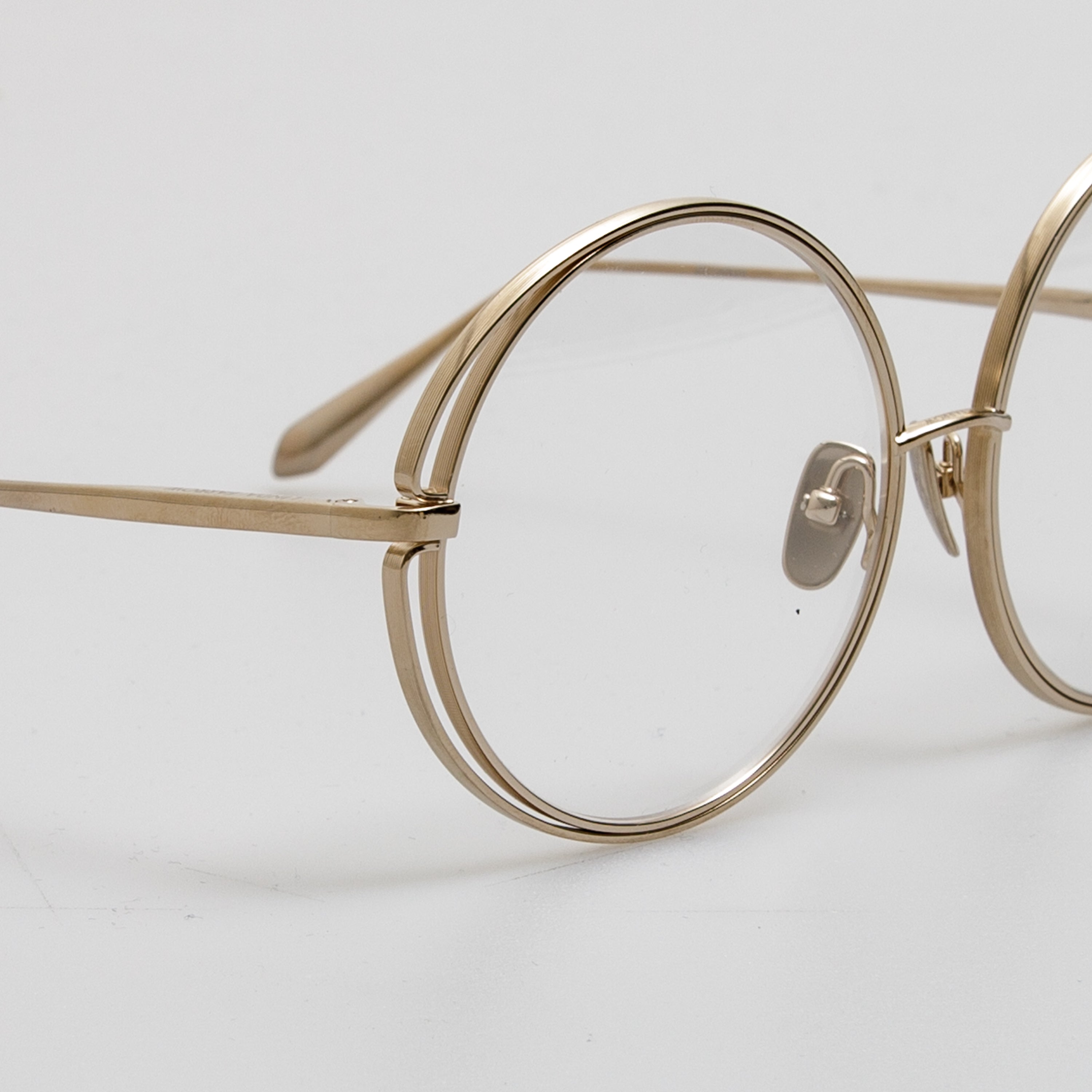 Selene Round Optical Frame in Light Gold