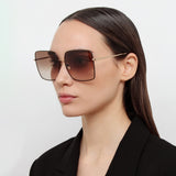 Hina Square Sunglasses in Brown