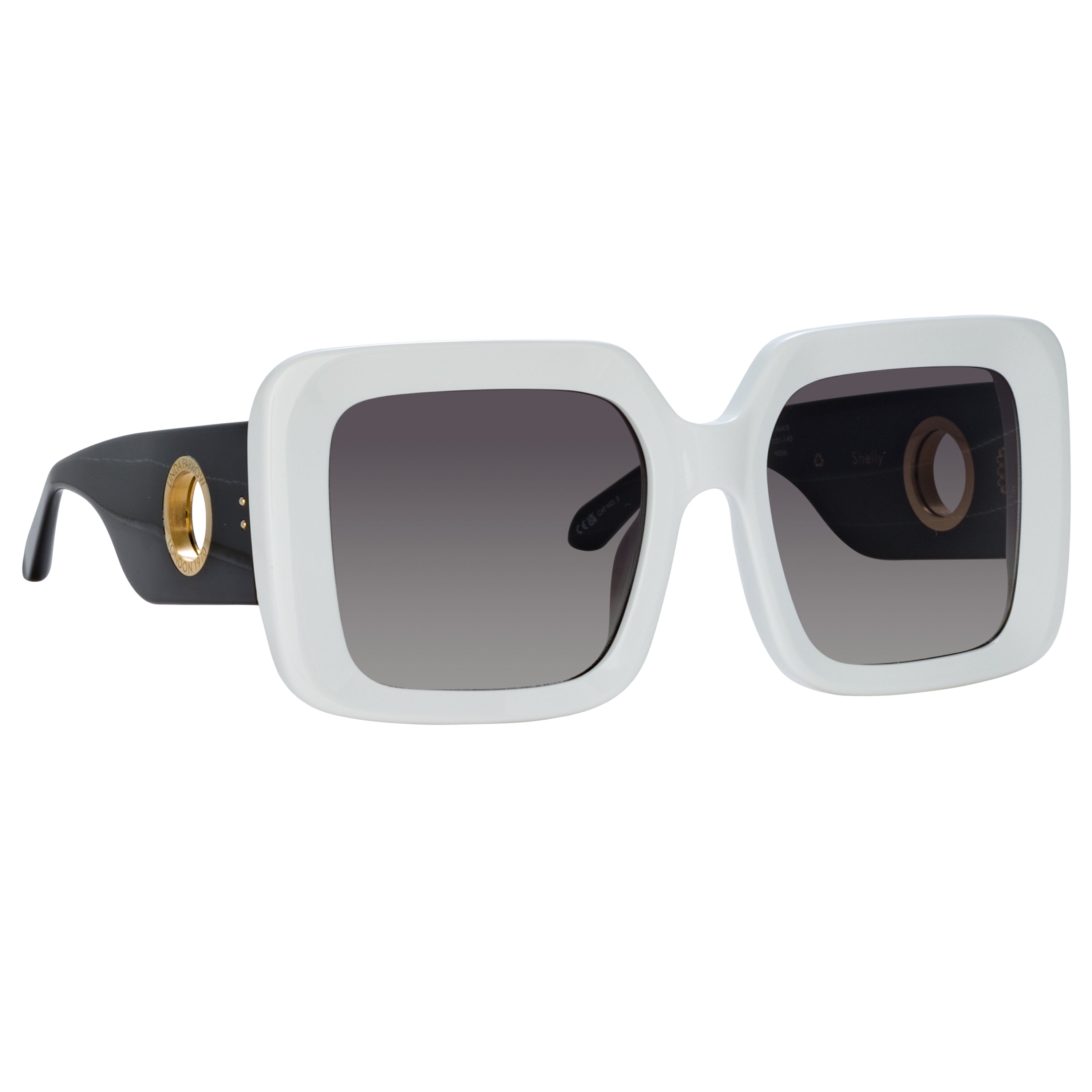 Shelly Oversize Sunglasses in White