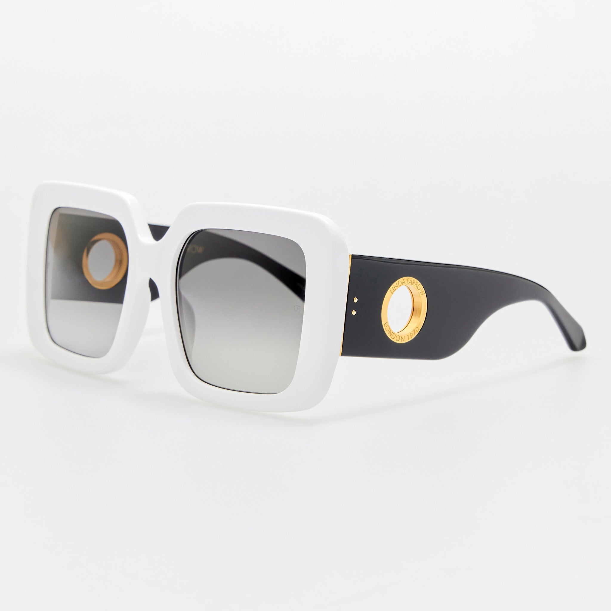 Shelly Oversize Sunglasses in White