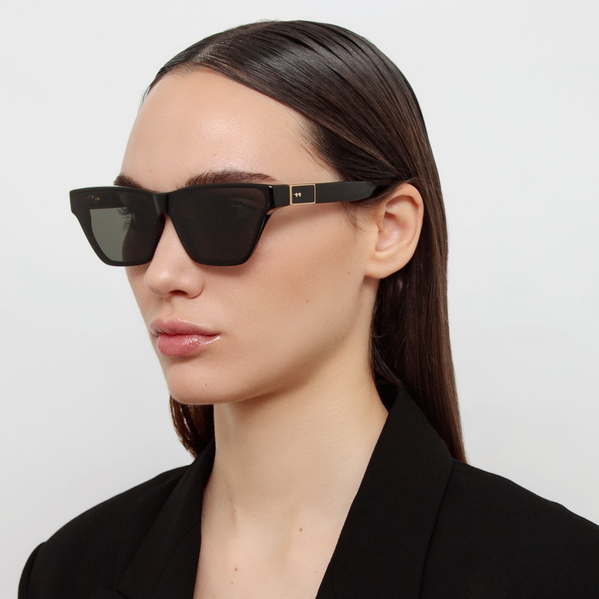 Skyler Cat-Eye Sunglasses in Black