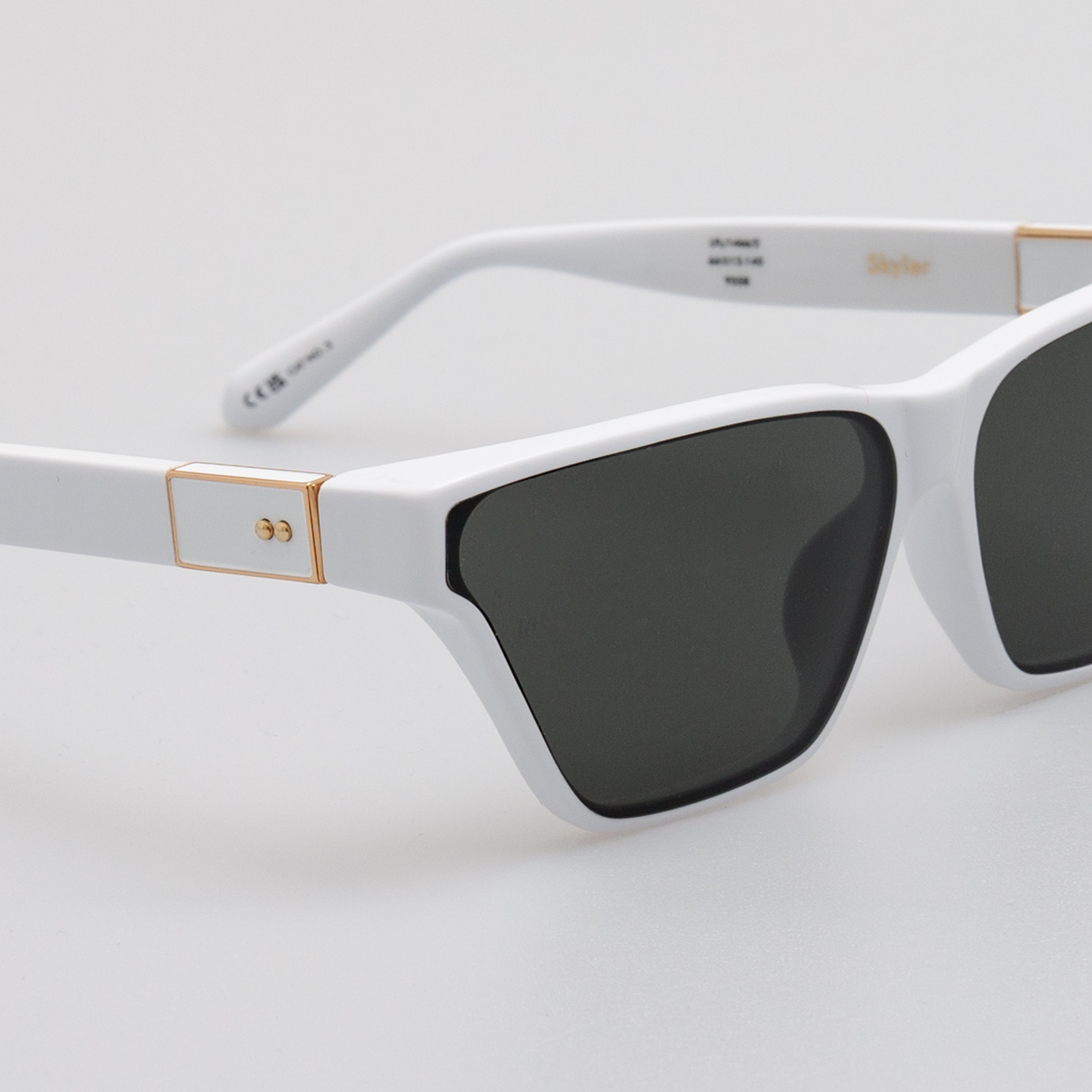 Skyler Cat-Eye Sunglasses in White