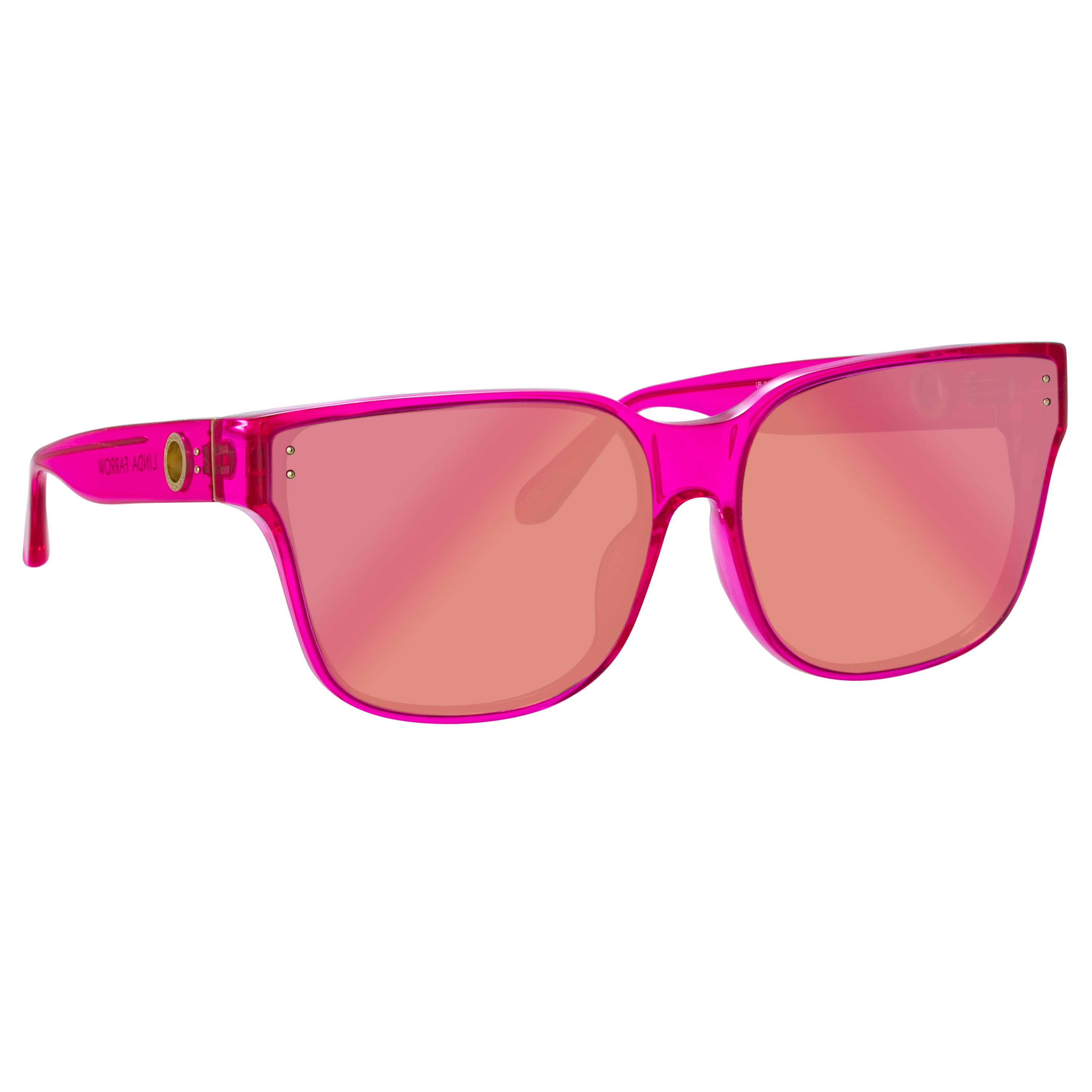 Rui Oversize Sunglasses in Neon Pink