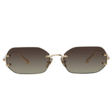 Magali Sunglasses in Light Gold and Mocha