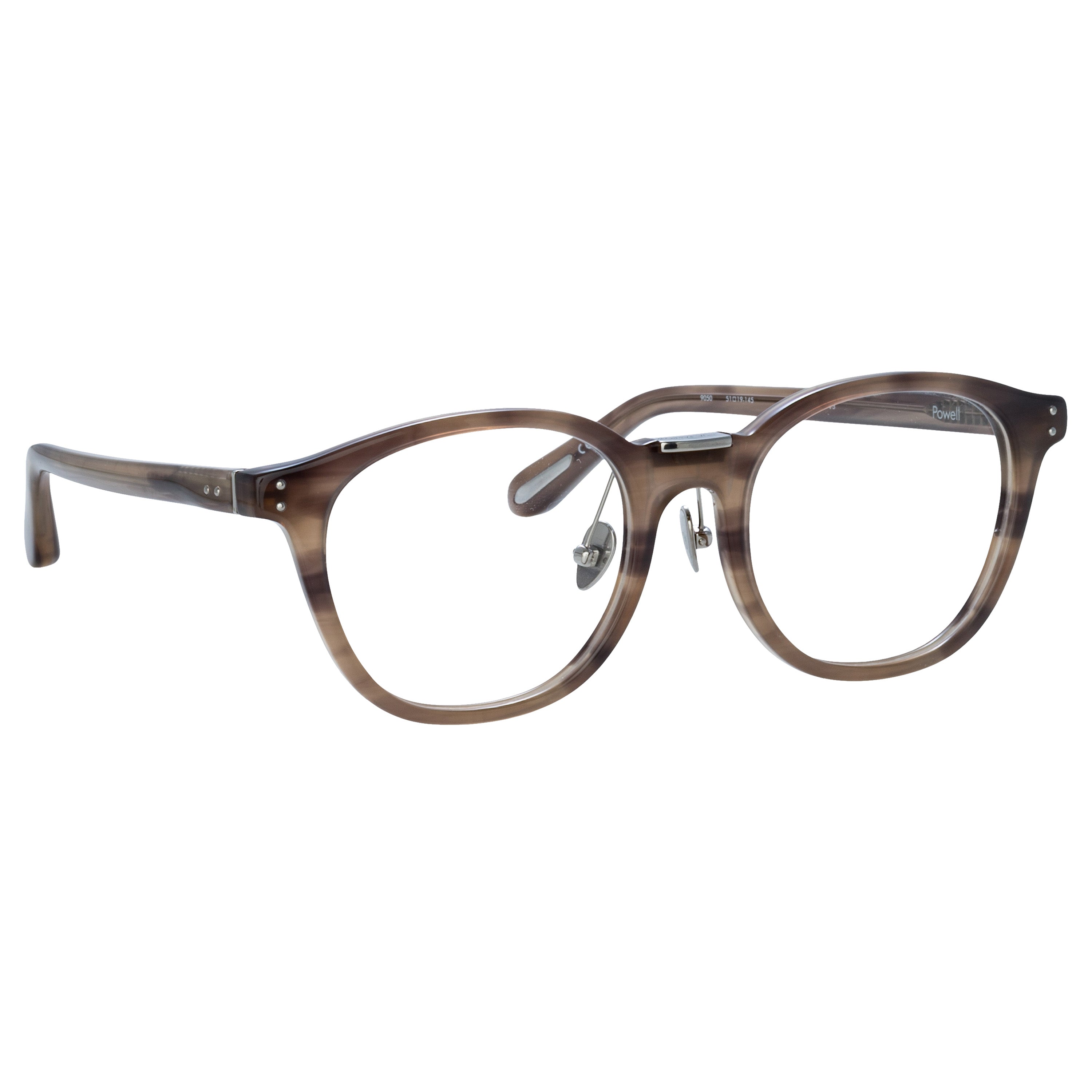 Powell Optical in Grey Horn (Asian Fit)