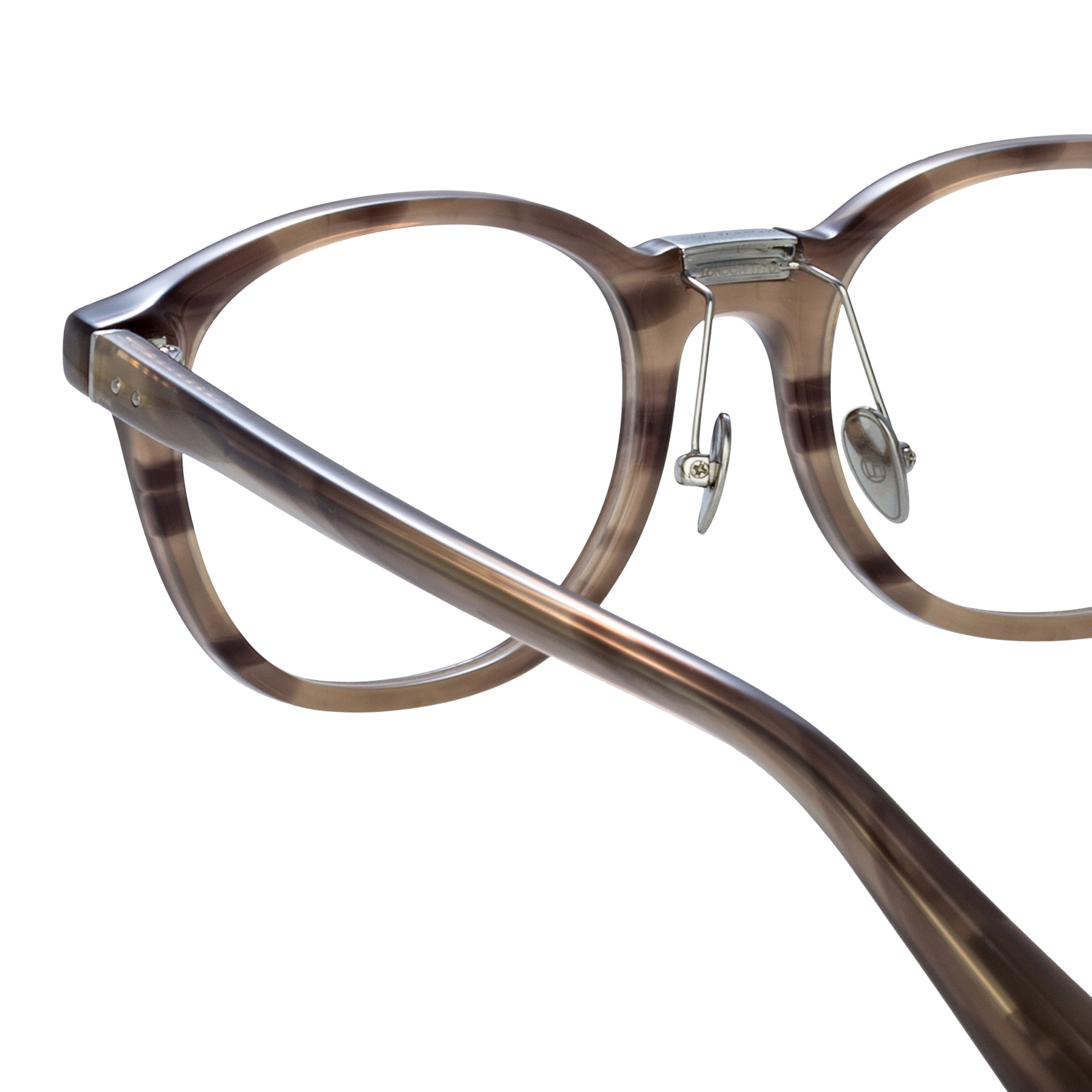 Powell Optical in Grey Horn (Asian Fit)