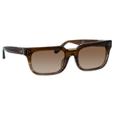 Yoan Angular Sunglasses in Caramel Horn