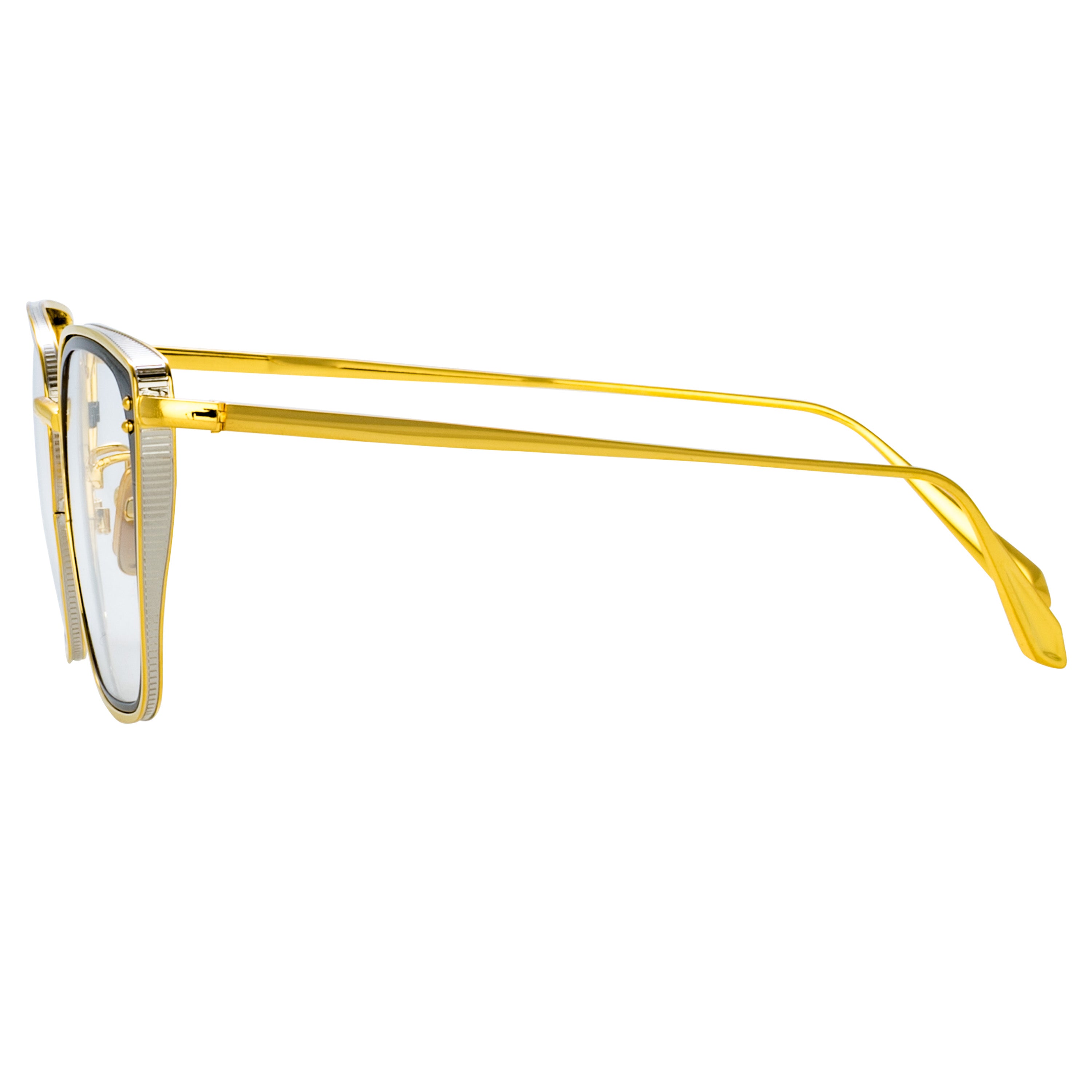 Hans Square Optical Frame in Yellow Gold