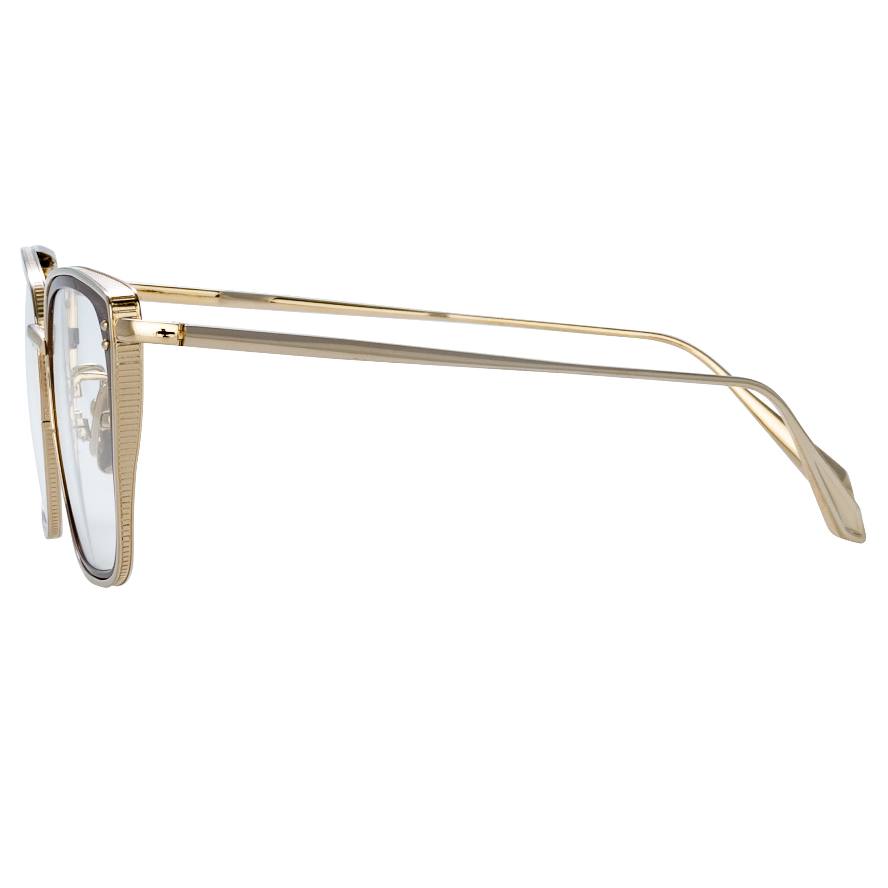 Hans Square Optical Frame in Light Gold