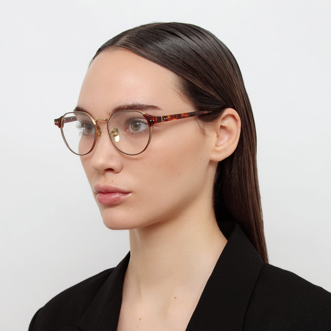 Jonathan Angular Optical Frame in Dark Tortoiseshell