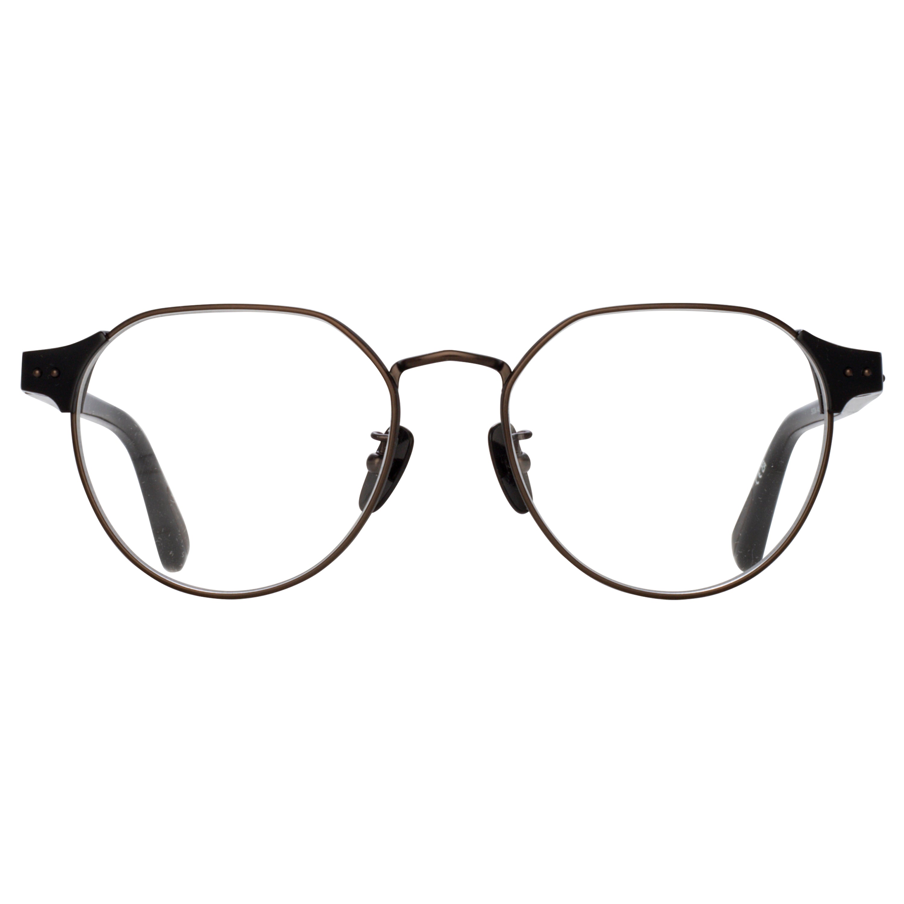 Jonathan Angular Optical Frame in Black and Matt Nickel