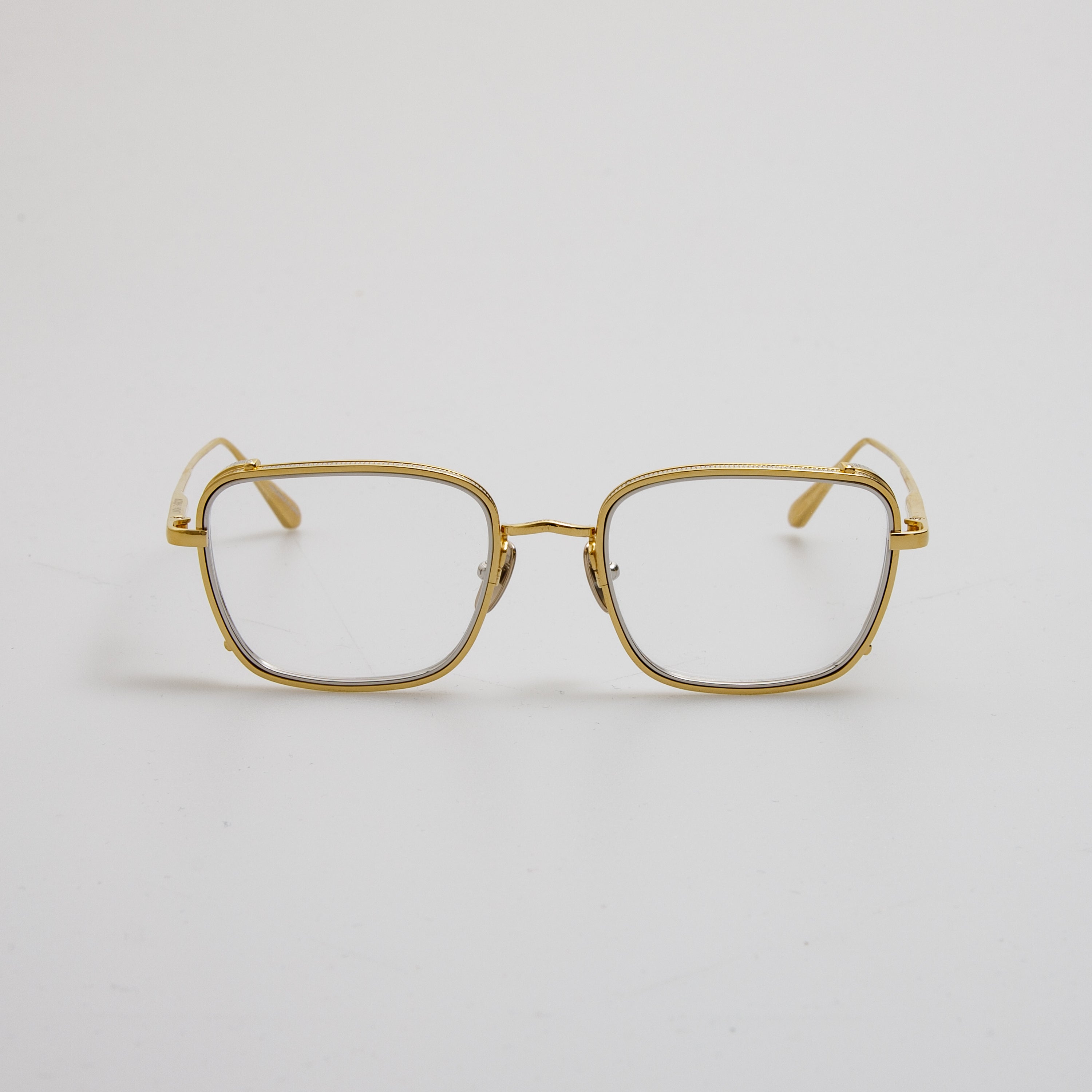 Ofer Rectangular Optical Frame in Yellow Gold