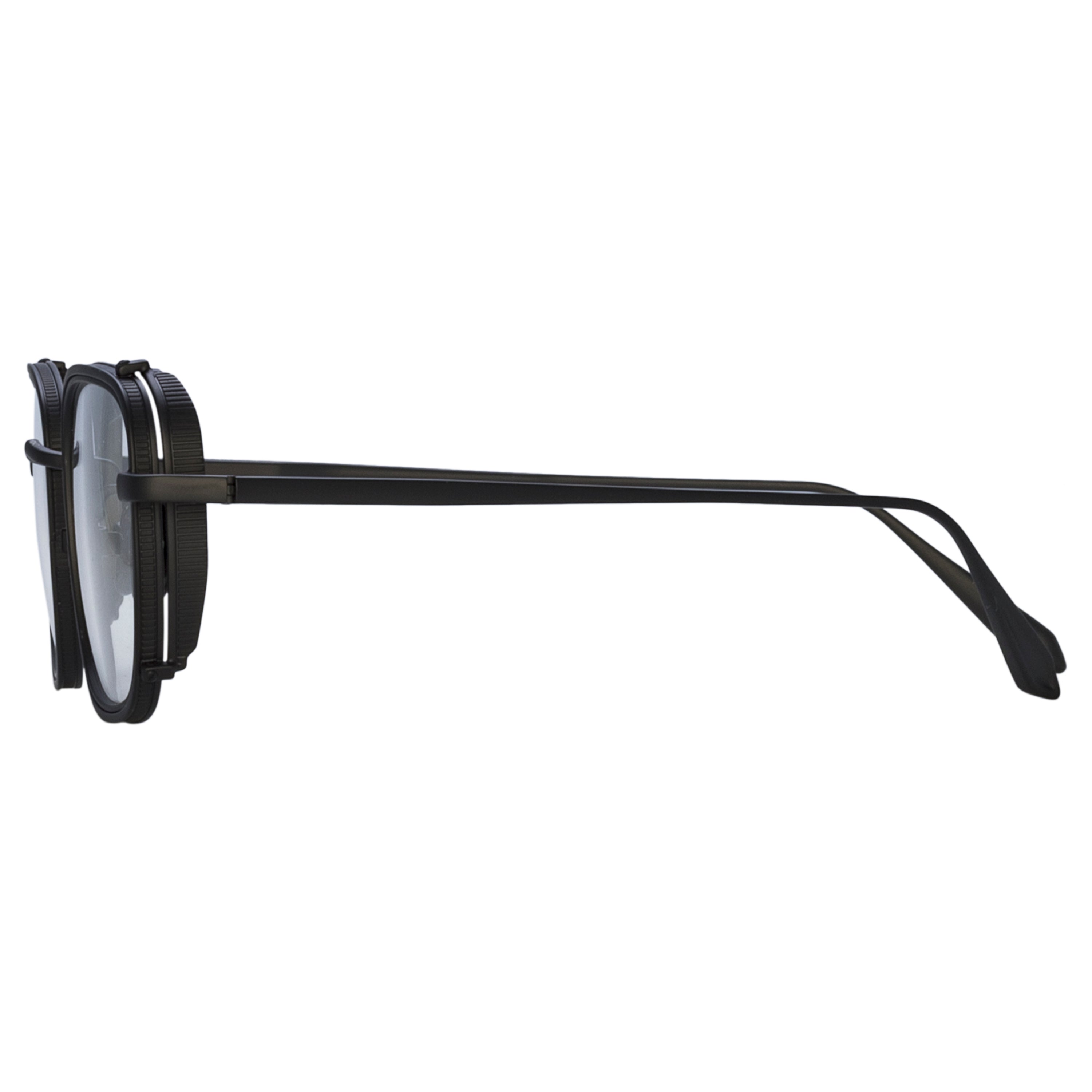 Ofer Rectangular Optical Frame in Black and Matt Nickel