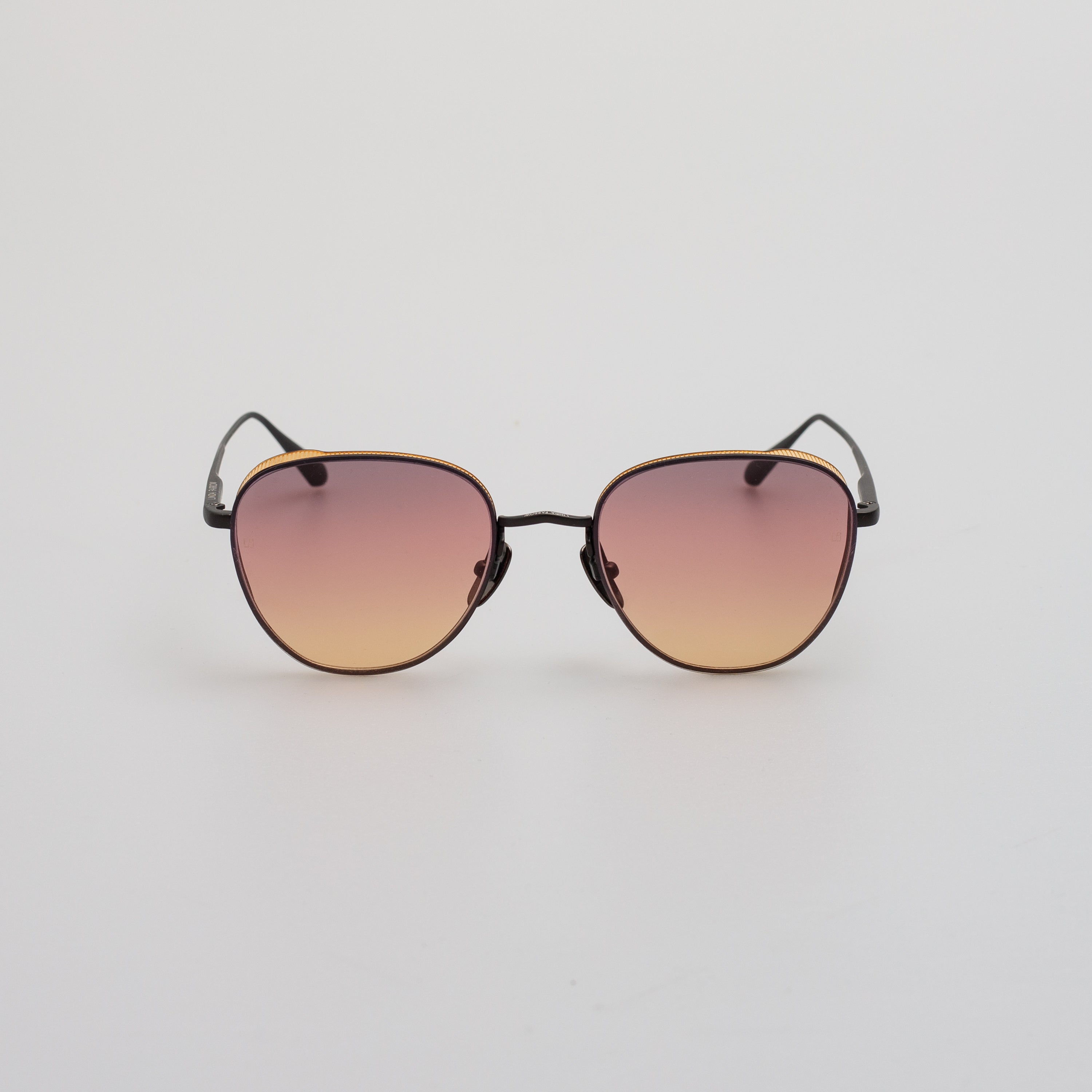 Hardy Sunglasses in Matt Nickel and Sunset Lenses