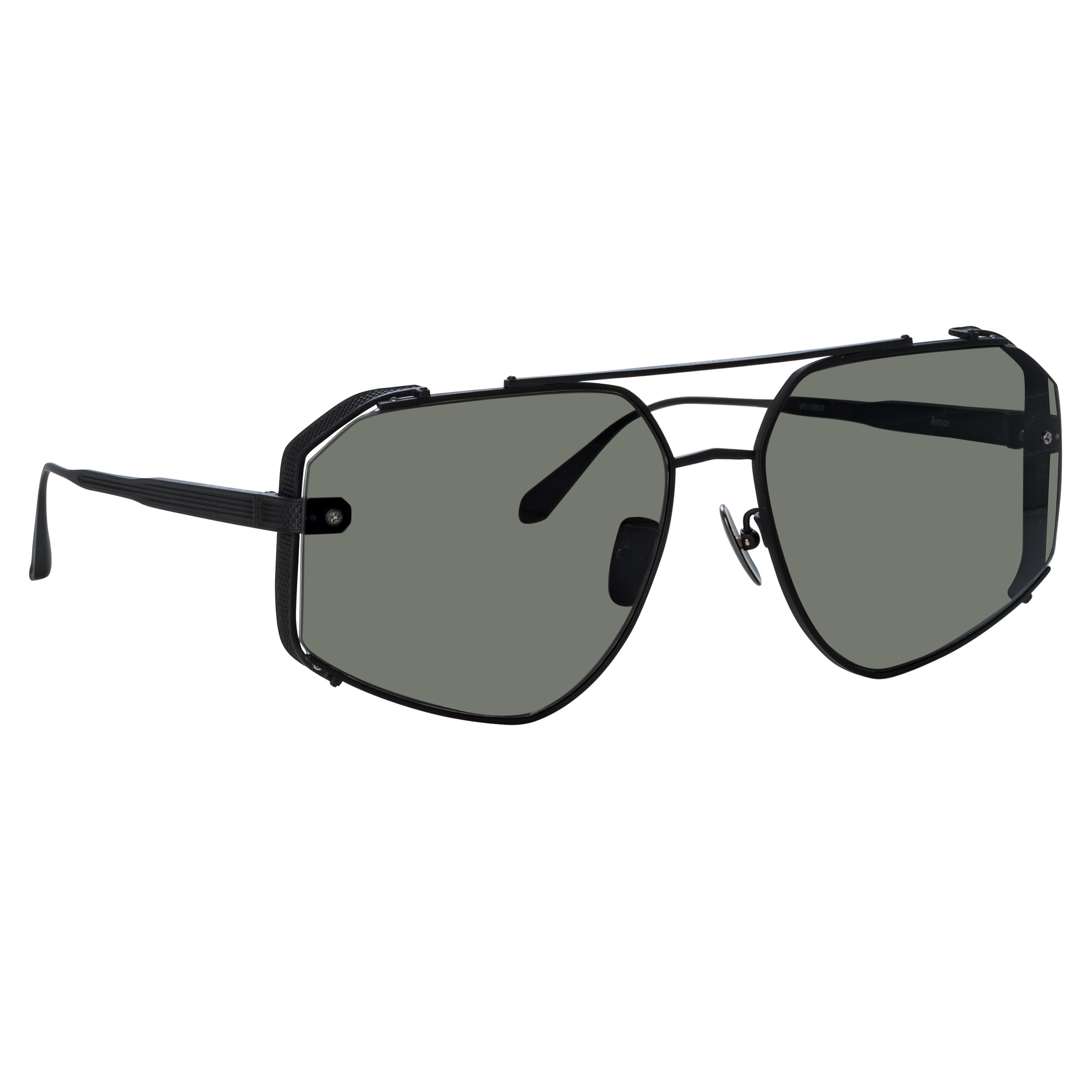 Men's Amar Sunglasses in Nickel and Grey