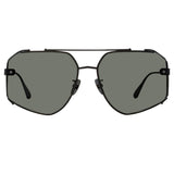 Men's Amar Sunglasses in Nickel and Grey