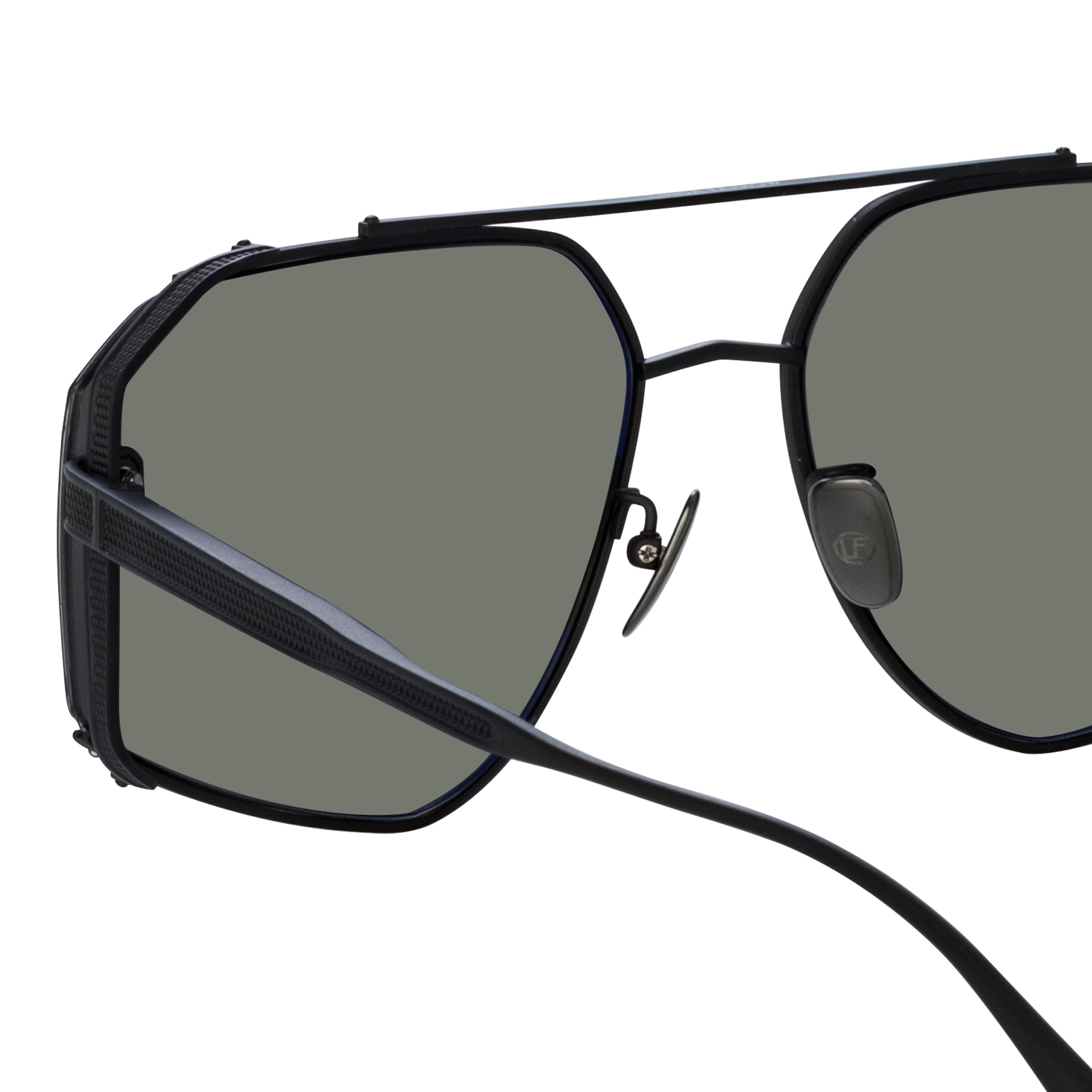 Men's Amar Sunglasses in Nickel and Grey