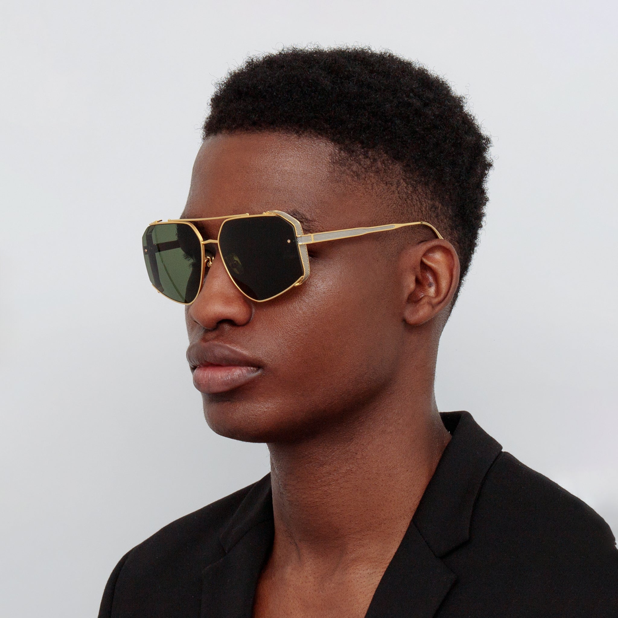 Men's Amar Sunglasses in Yellow Gold