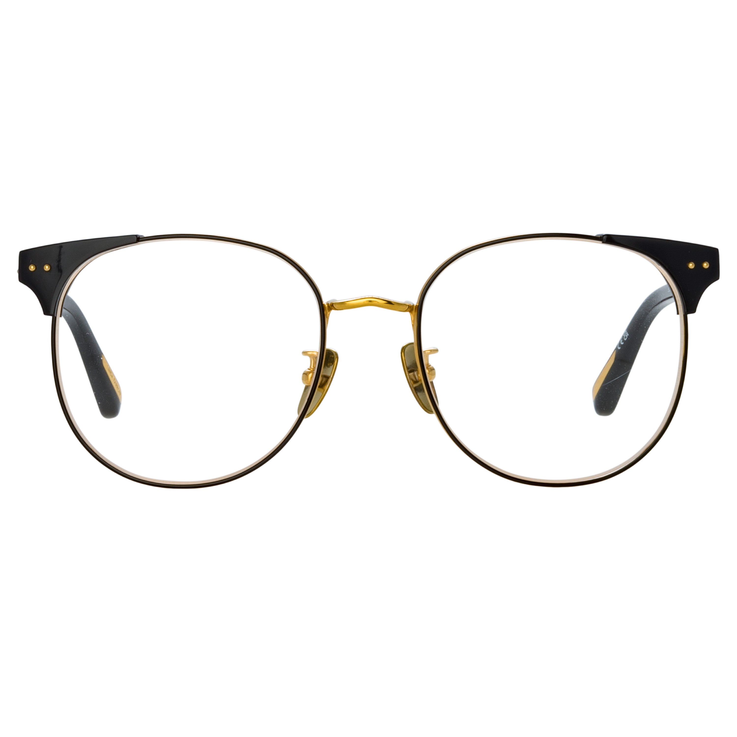 Men's Spence Optical Frame in Black and Yellow Gold