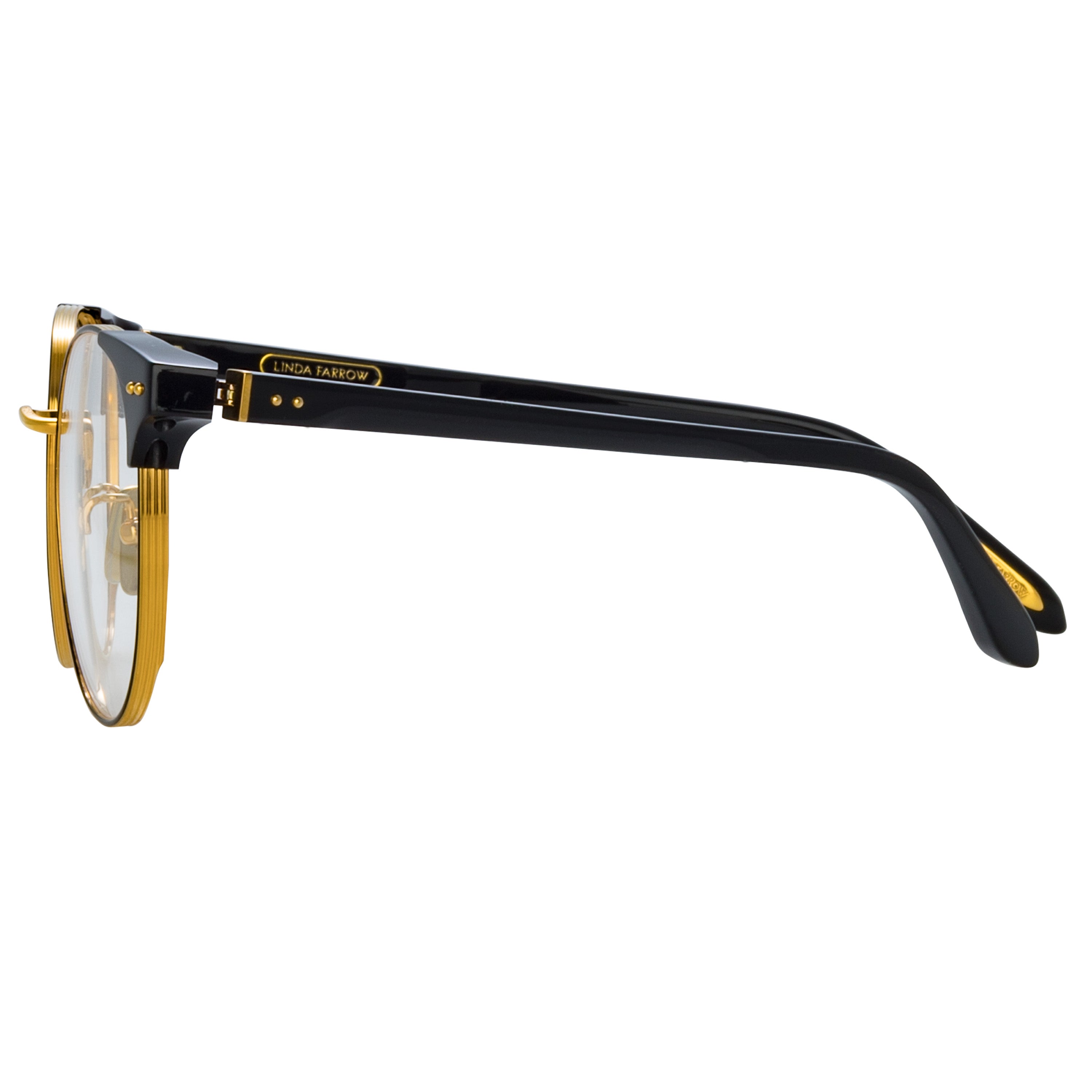 Men's Spence Optical Frame in Black and Yellow Gold