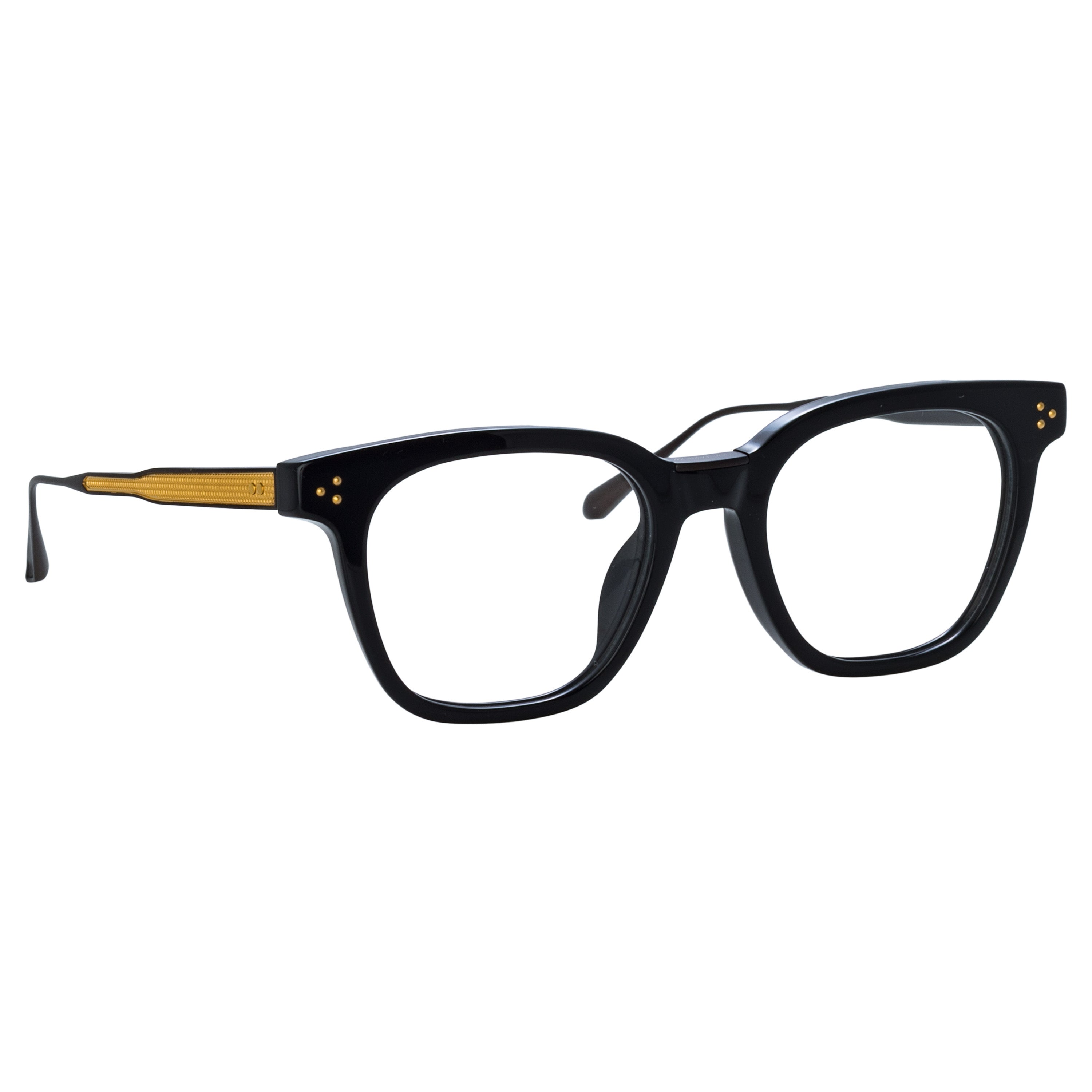 Men's Evans Optical in Black and Yellow Gold