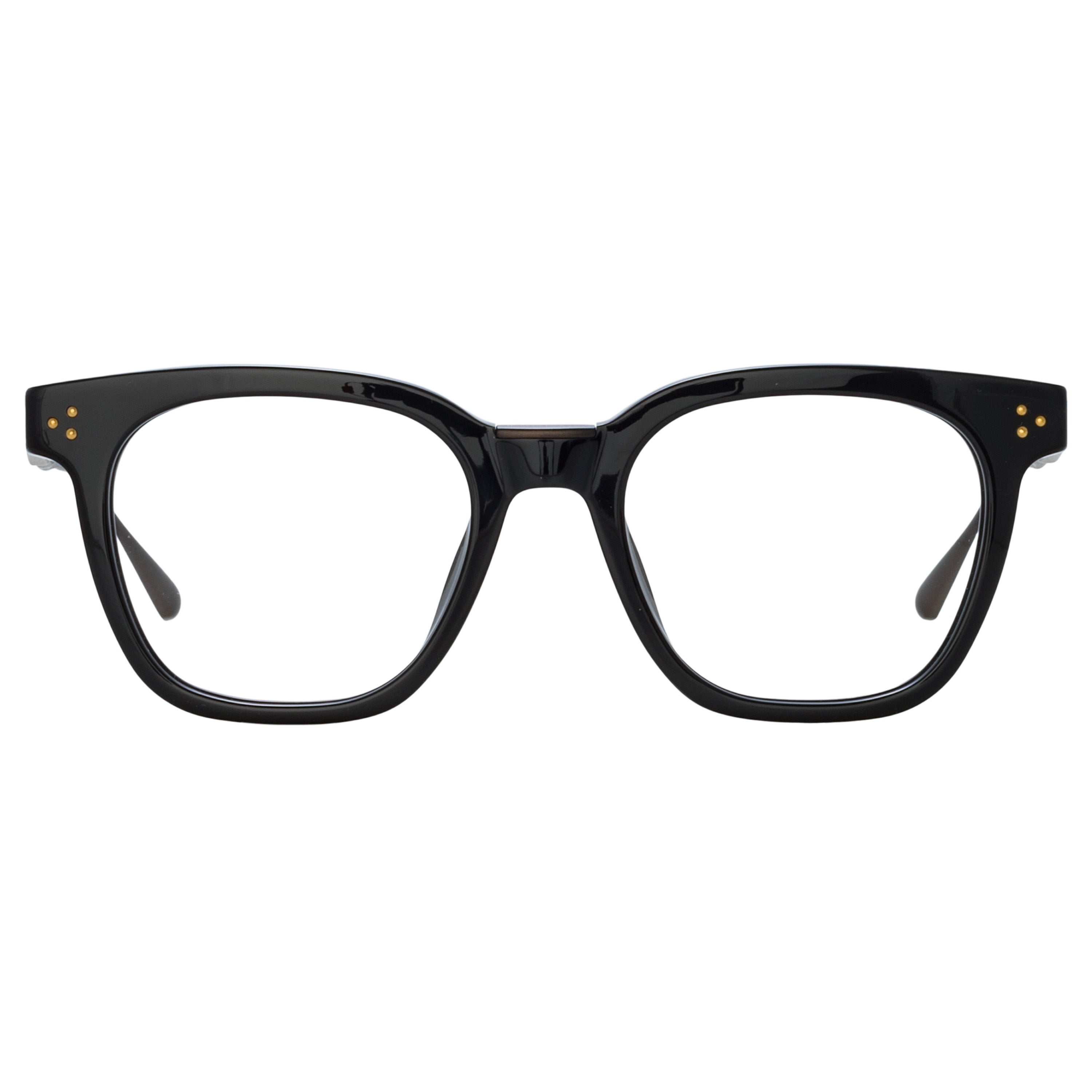 Men's Evans Optical in Black and Yellow Gold