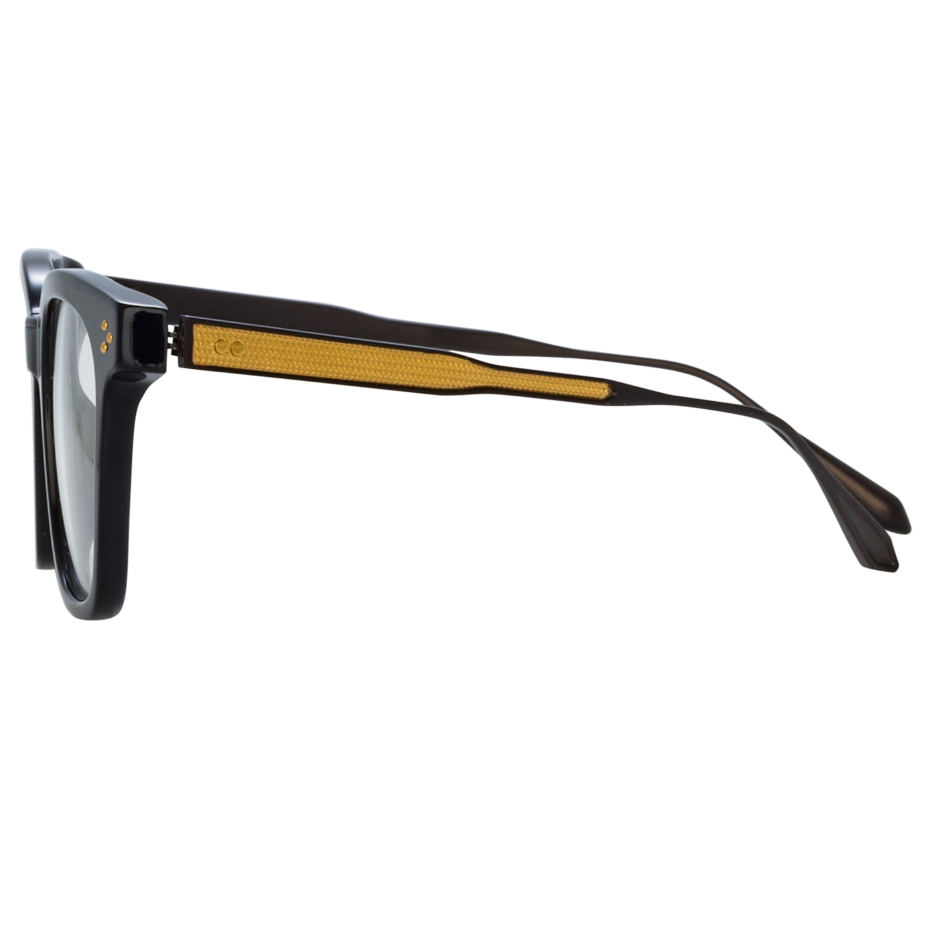 Men's Evans Optical in Black and Yellow Gold