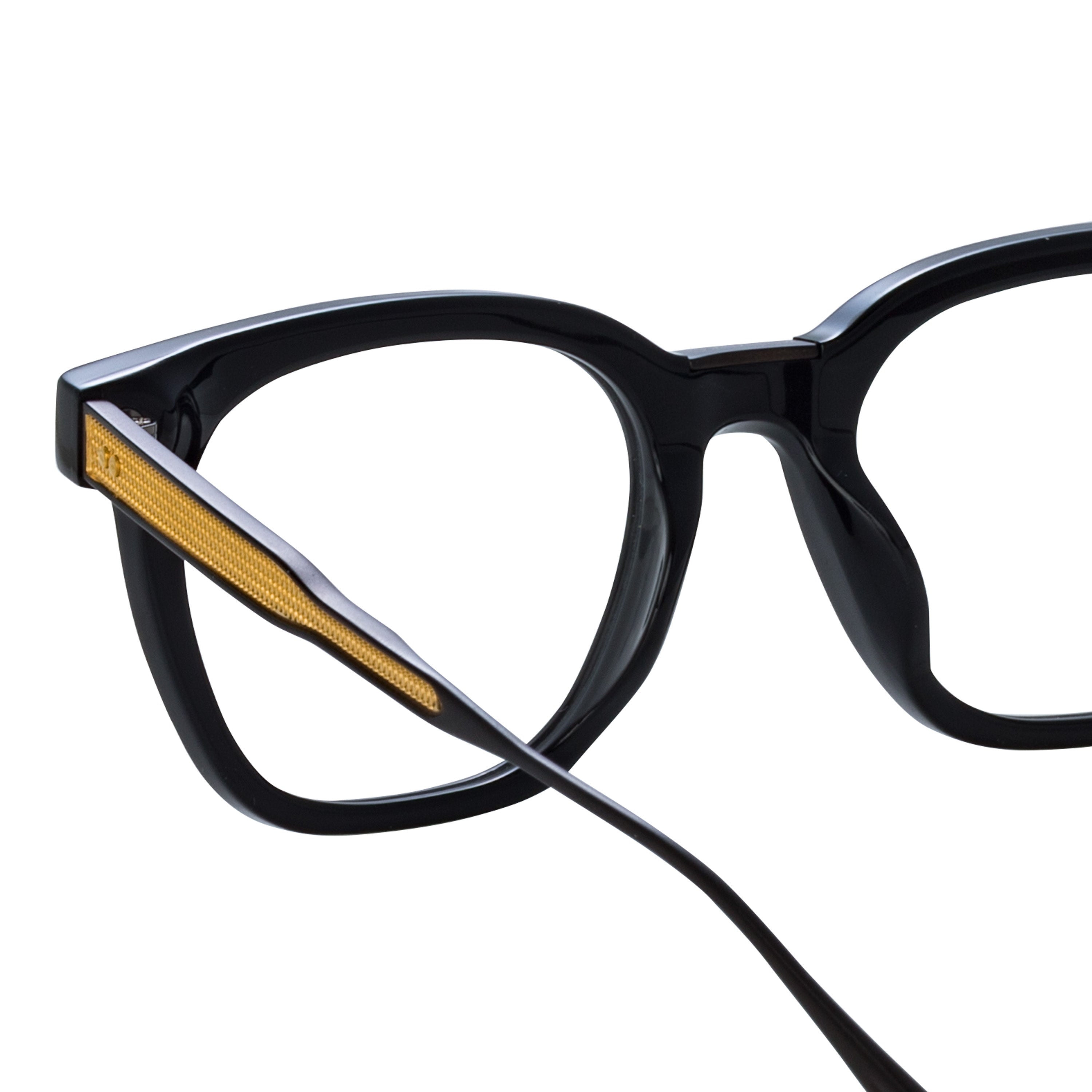 Men's Evans Optical in Black and Yellow Gold