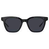 Evans Sunglasses in Black and Matt Nickel